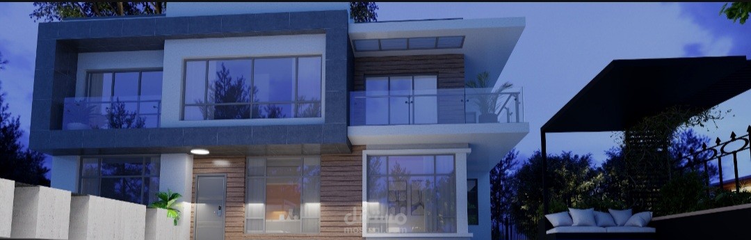 Facade of amodern villa