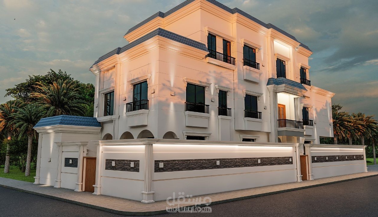 تصميم الواجهات المعماريه الحديثة والكلاسيك بكل احترافية