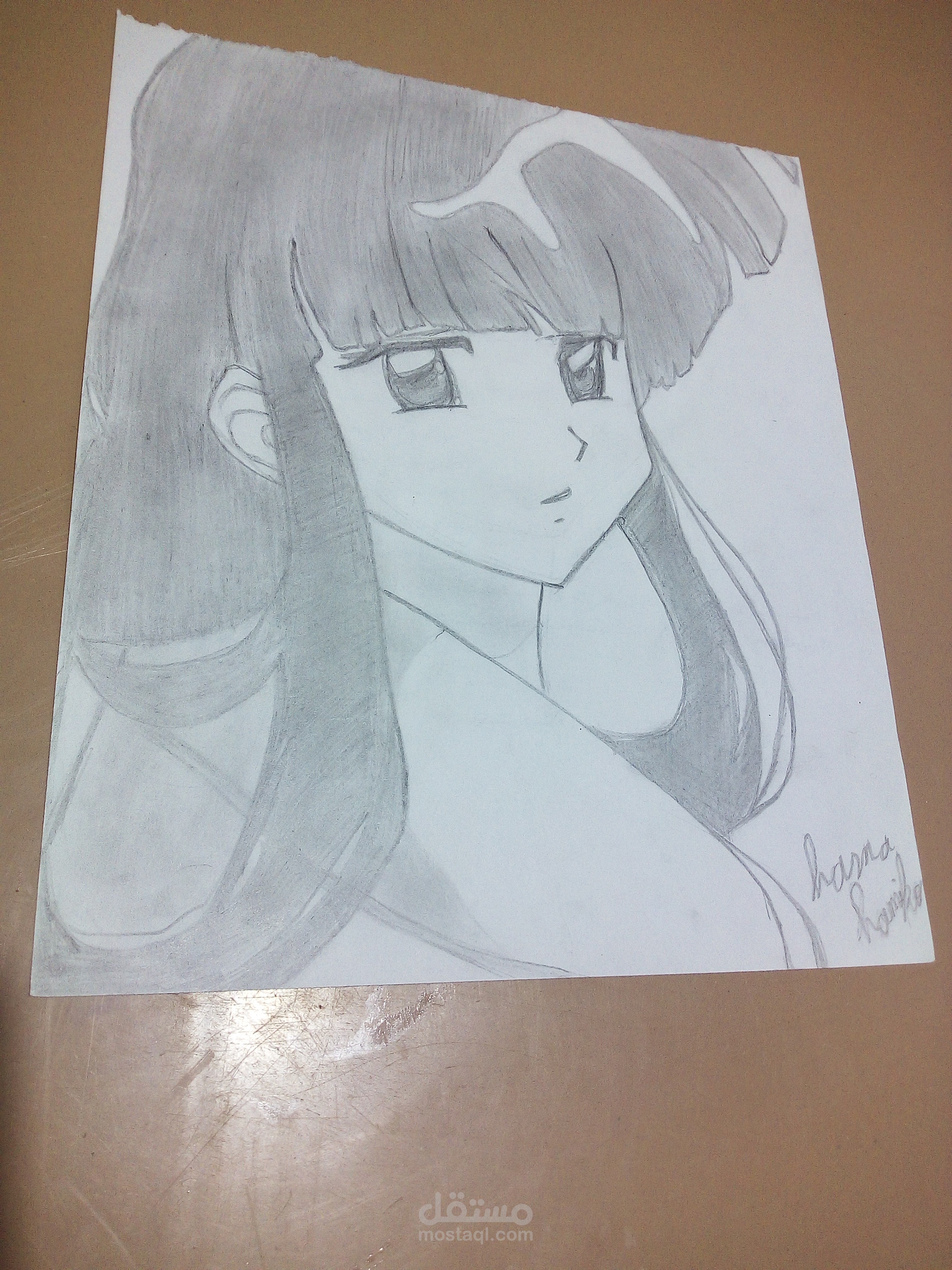 رسم انمي يدوي بطريقة جميلة