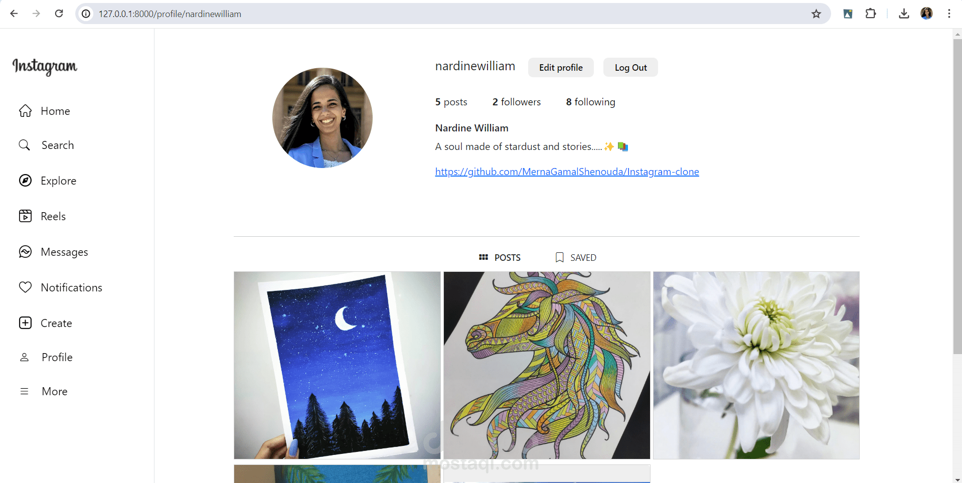 Instagram Clone (نسخة مشابهة لإنستغرام)