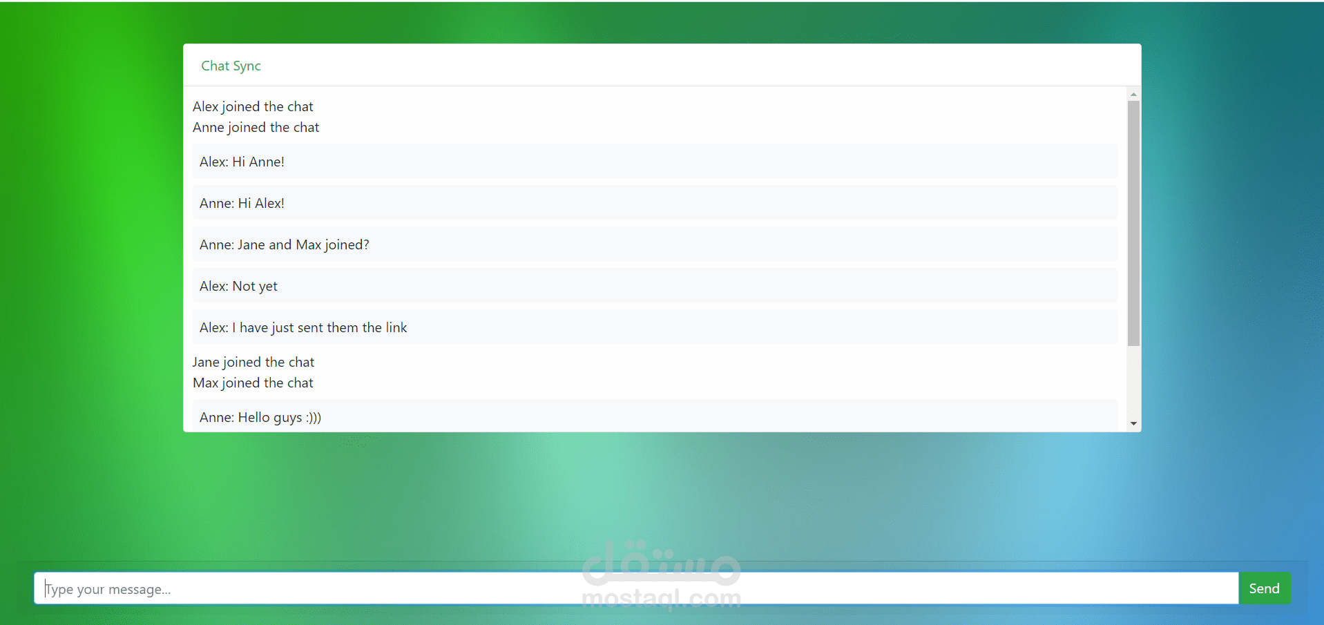 ChatSync (real-time messaging application - موقع للدردشة)