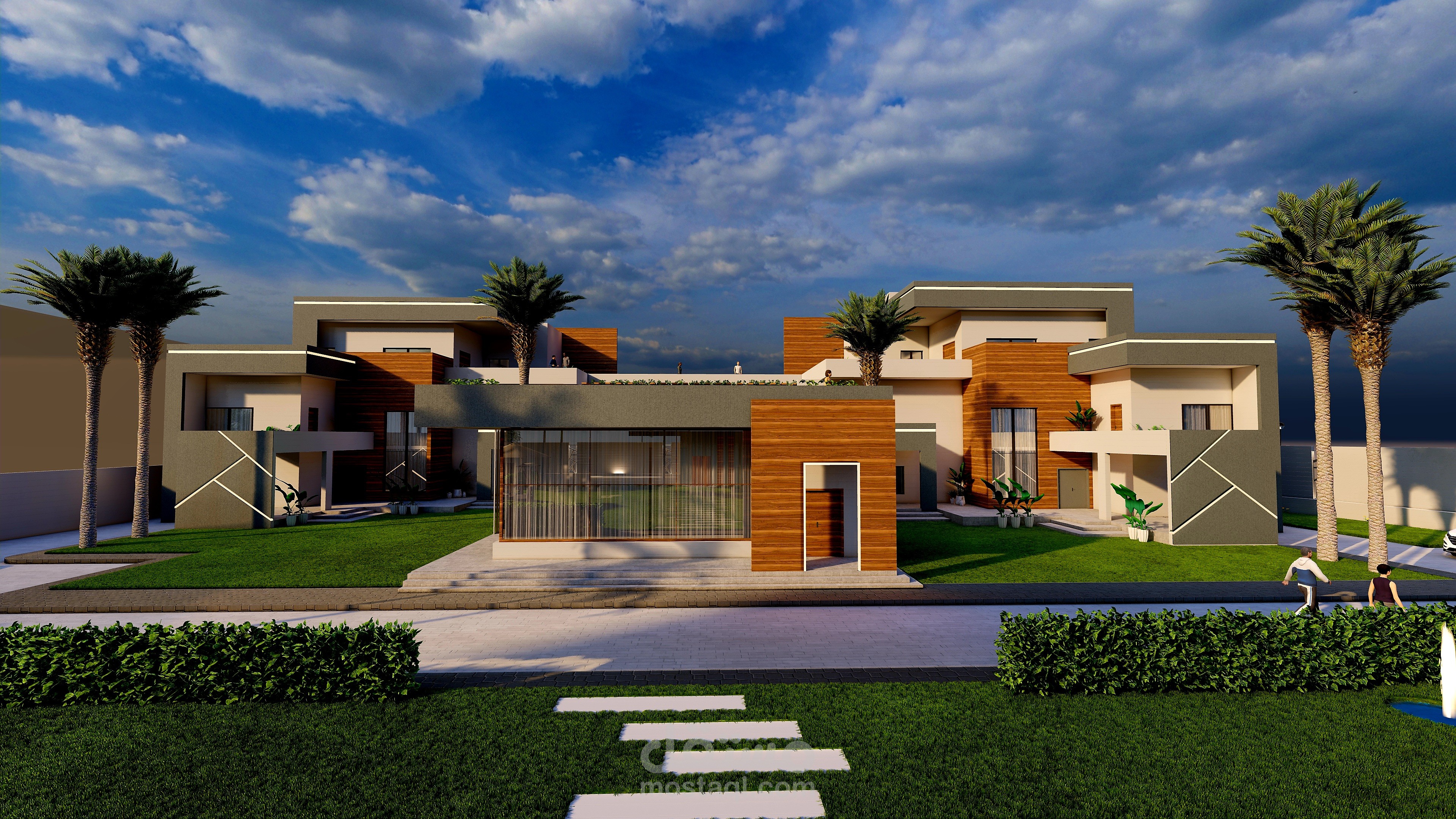تصميم فيلا 3d بطابع راقي ومتميز