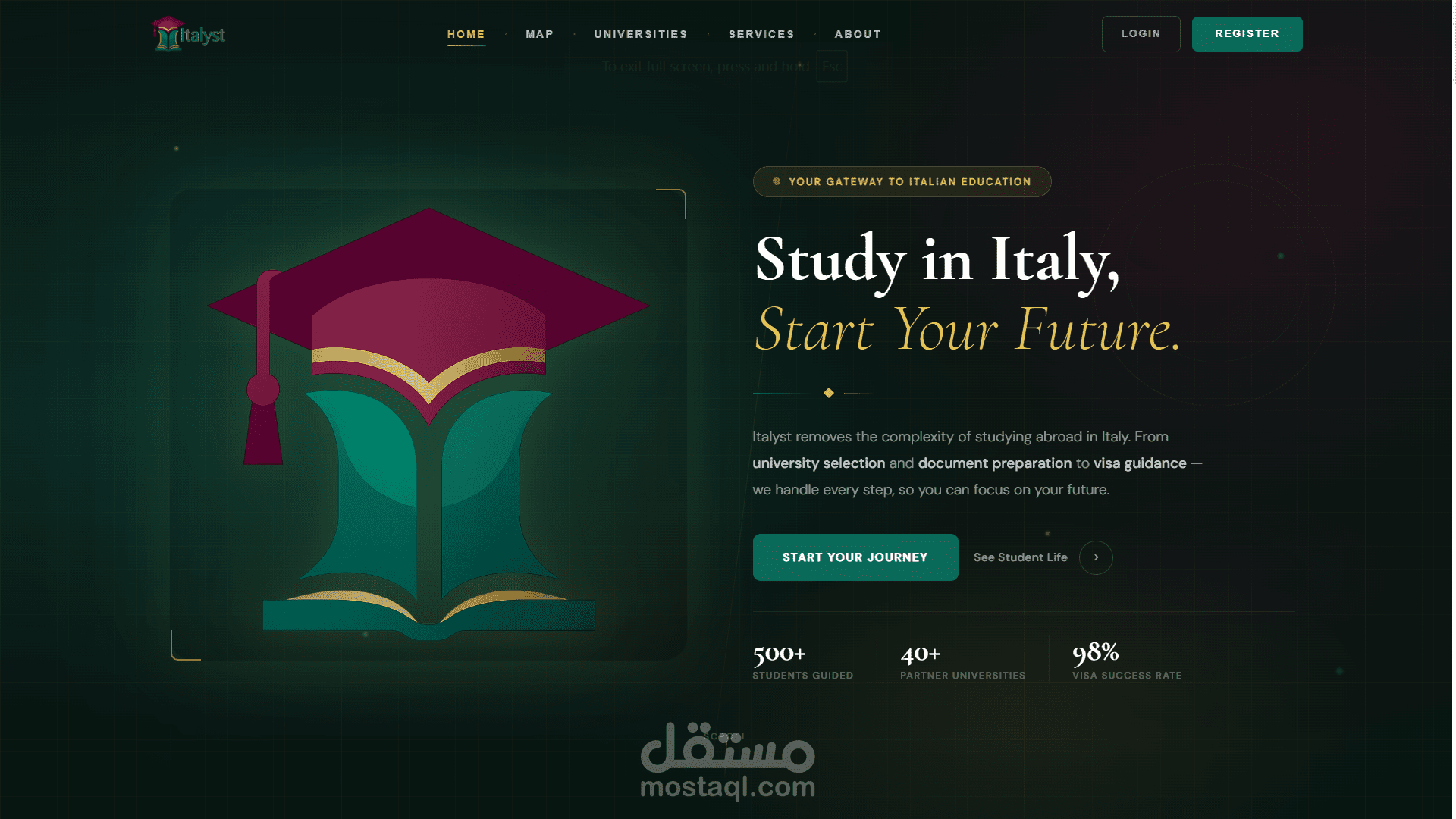 منصة Italyst لاكتشاف الجامعات الإيطالية
