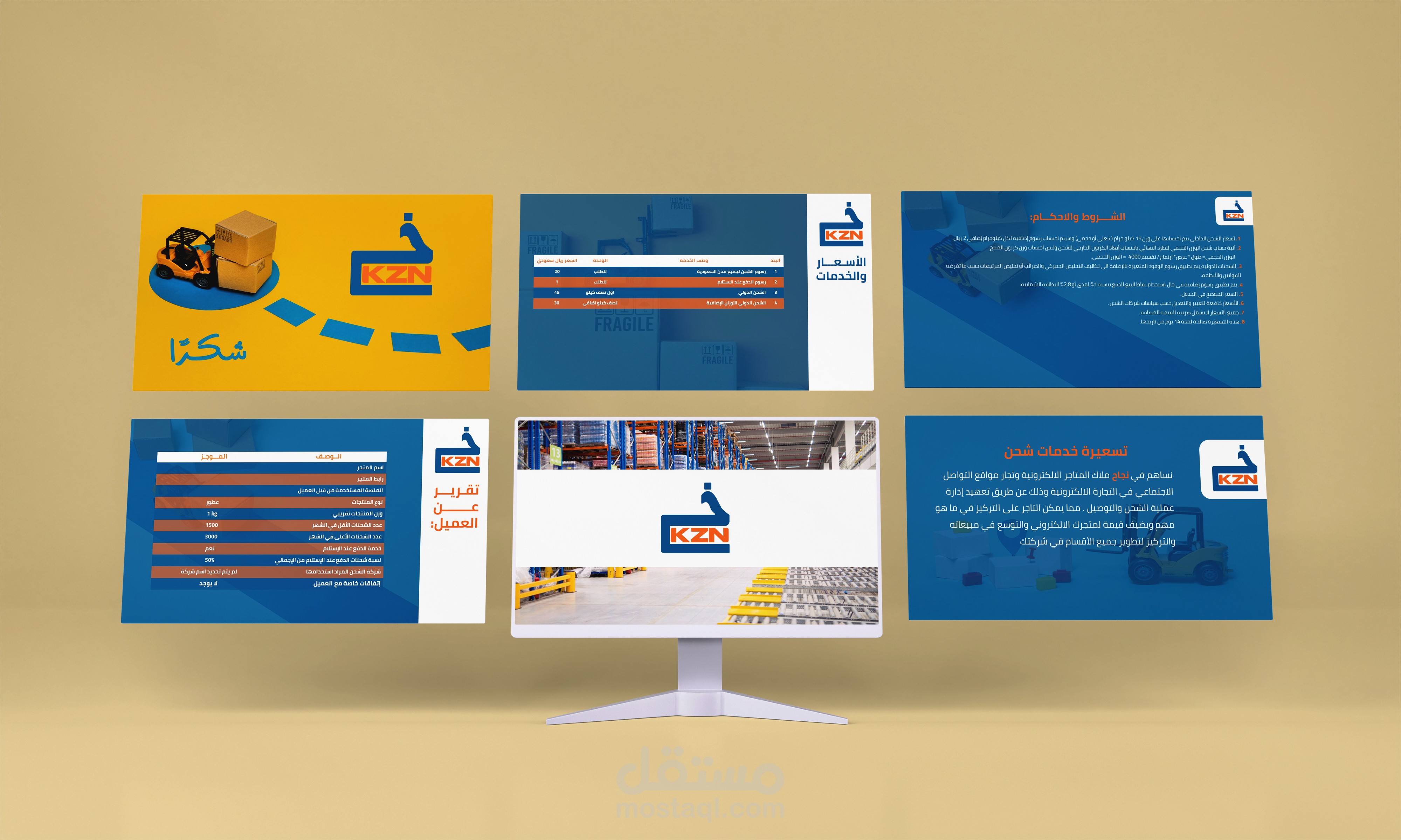 عرض باوربوينت لشركة شحن وتخزين