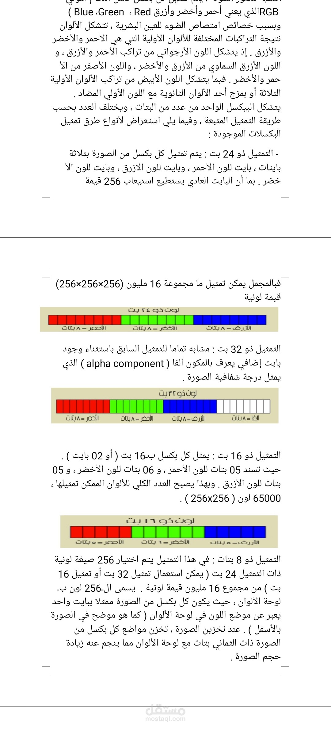 حلقة بحث عن كيفية قيام الحاسب بتشكيل الصور و رسم المجسمات بصيغة pdf