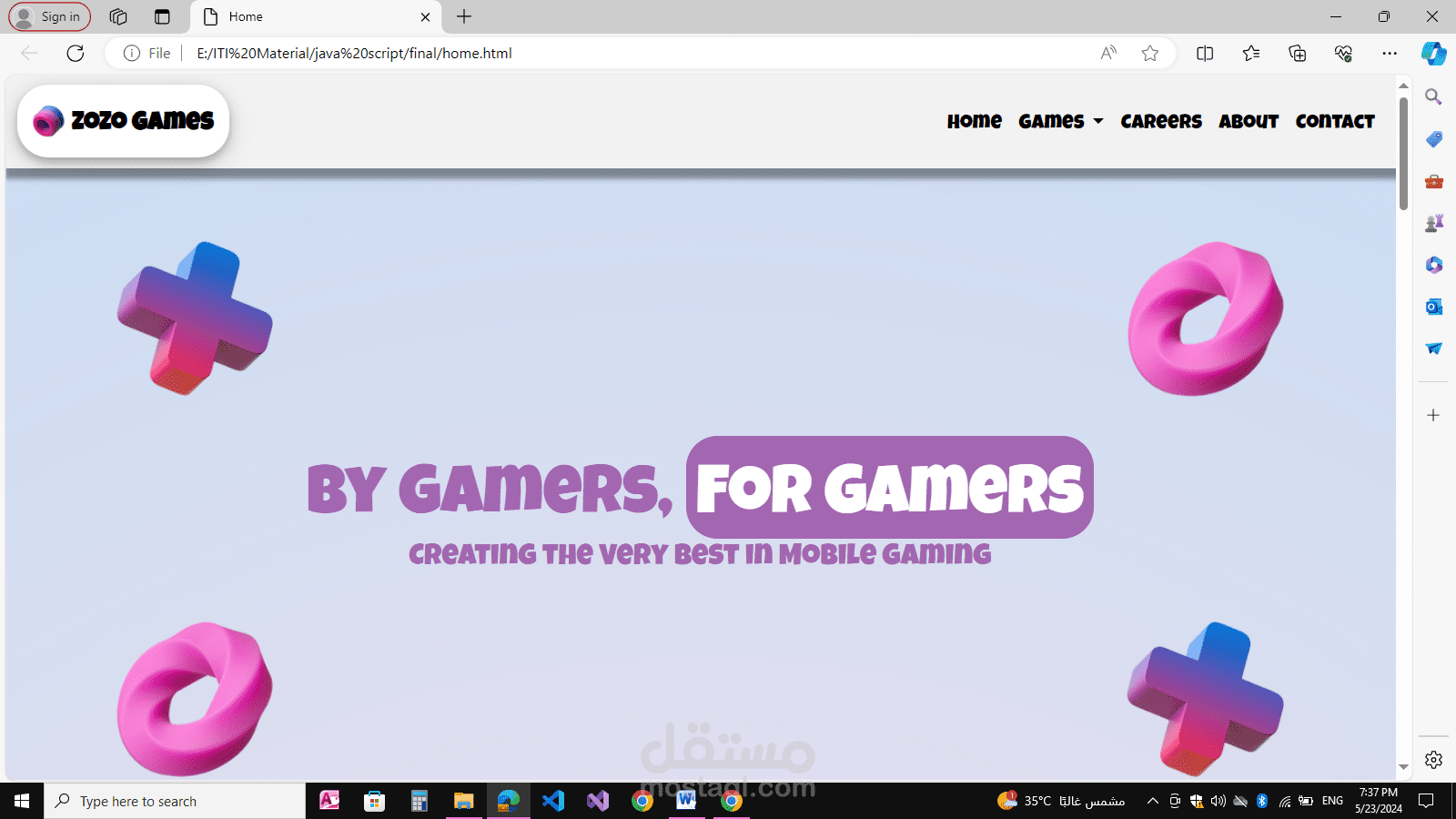 -Games Website (zozo games)