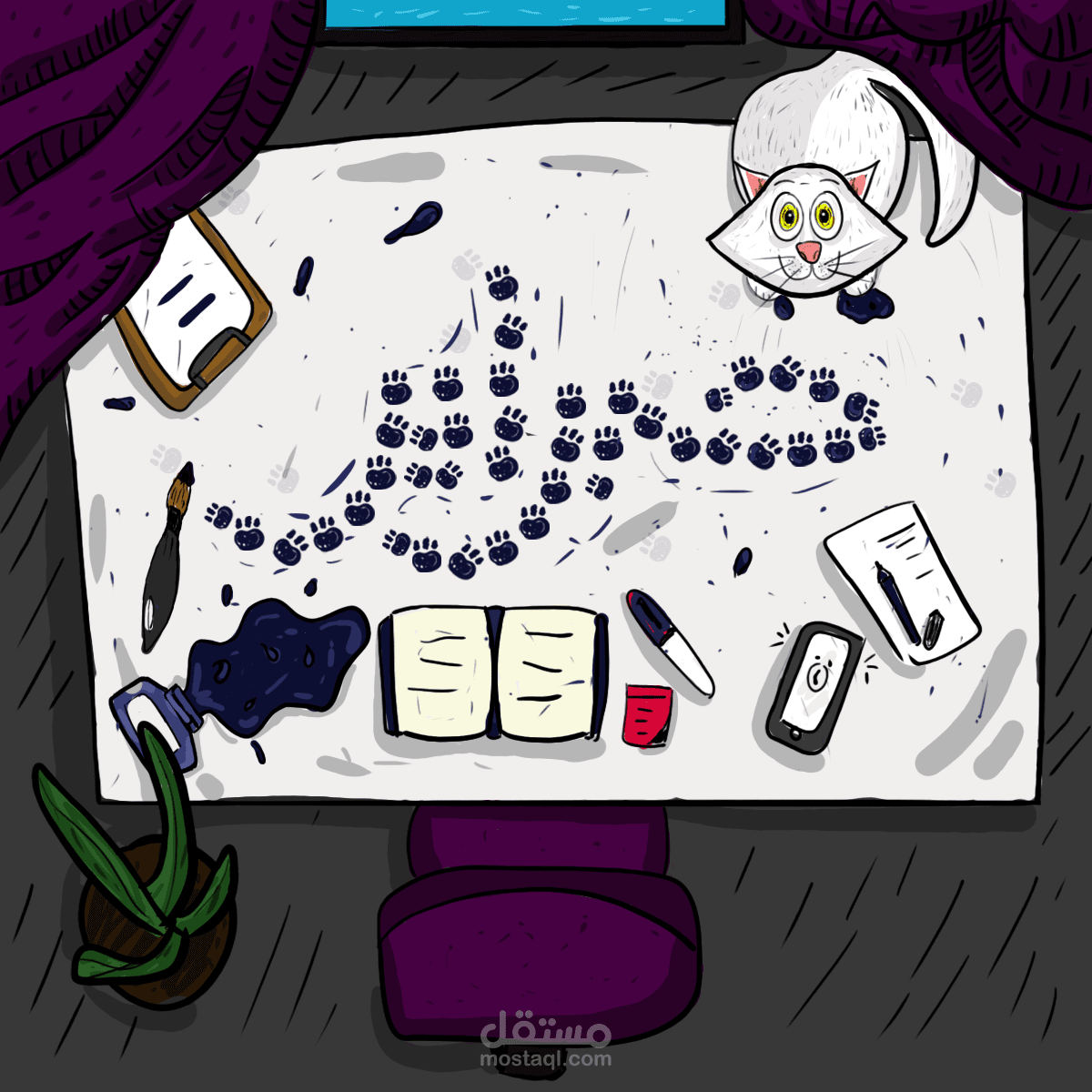 حبراير 2020 رسومات يدوي