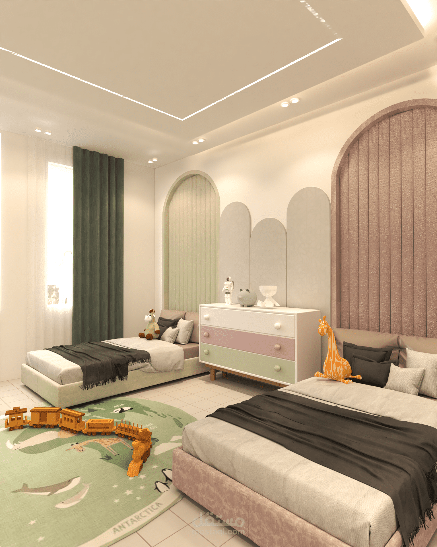 تصميم داخلي لغرفة اطفال بنمط مودرن