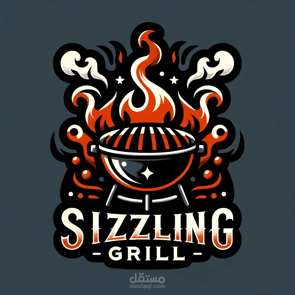 شعار لأحدى مطاعم الشواء