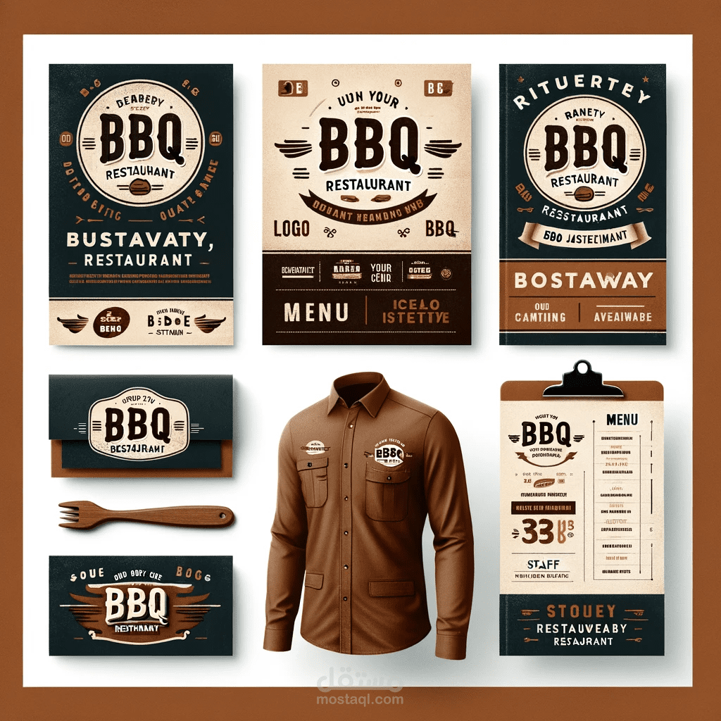 هوية بصرية لأحدى مطاعم البربكيو