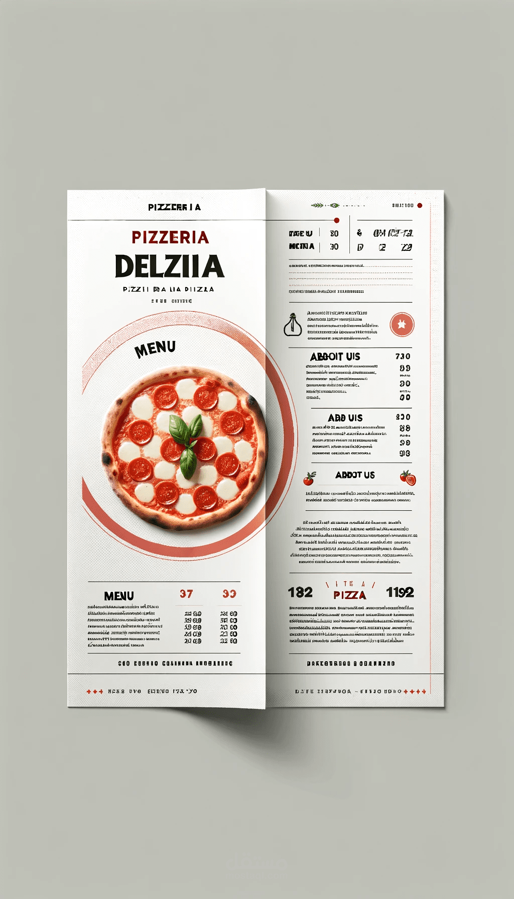 بروشور لمطعم بيتزا