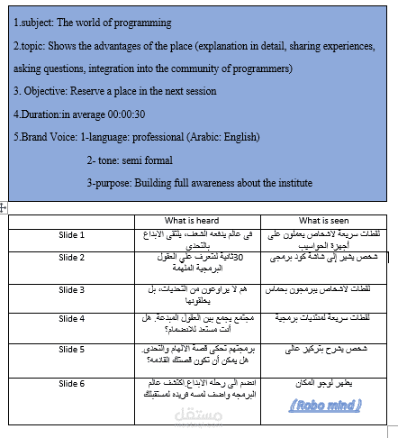 كتابه محتوي فيديوهات اسكريبت