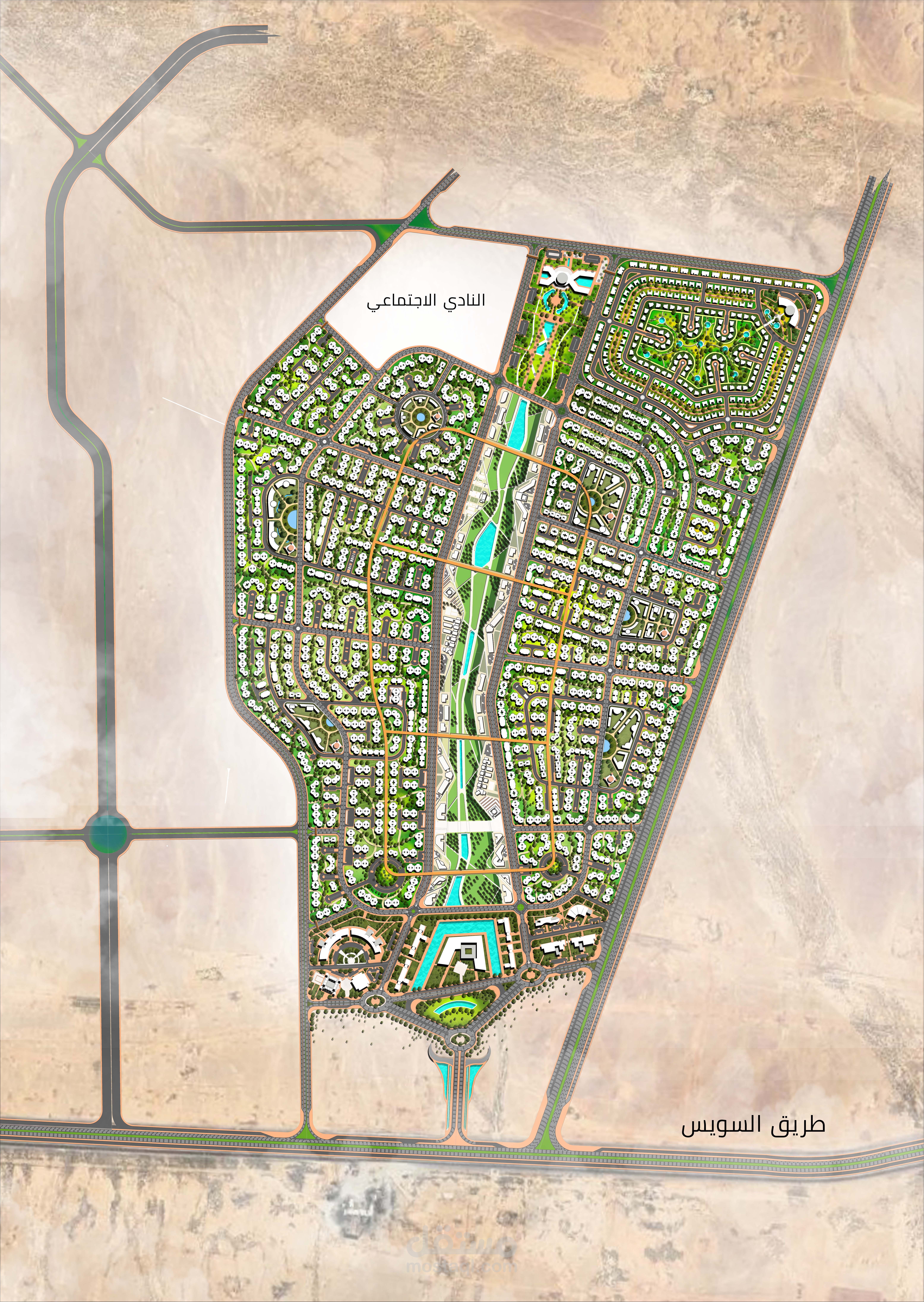 تصميم مدينة سكنية بحدائق العاصمة