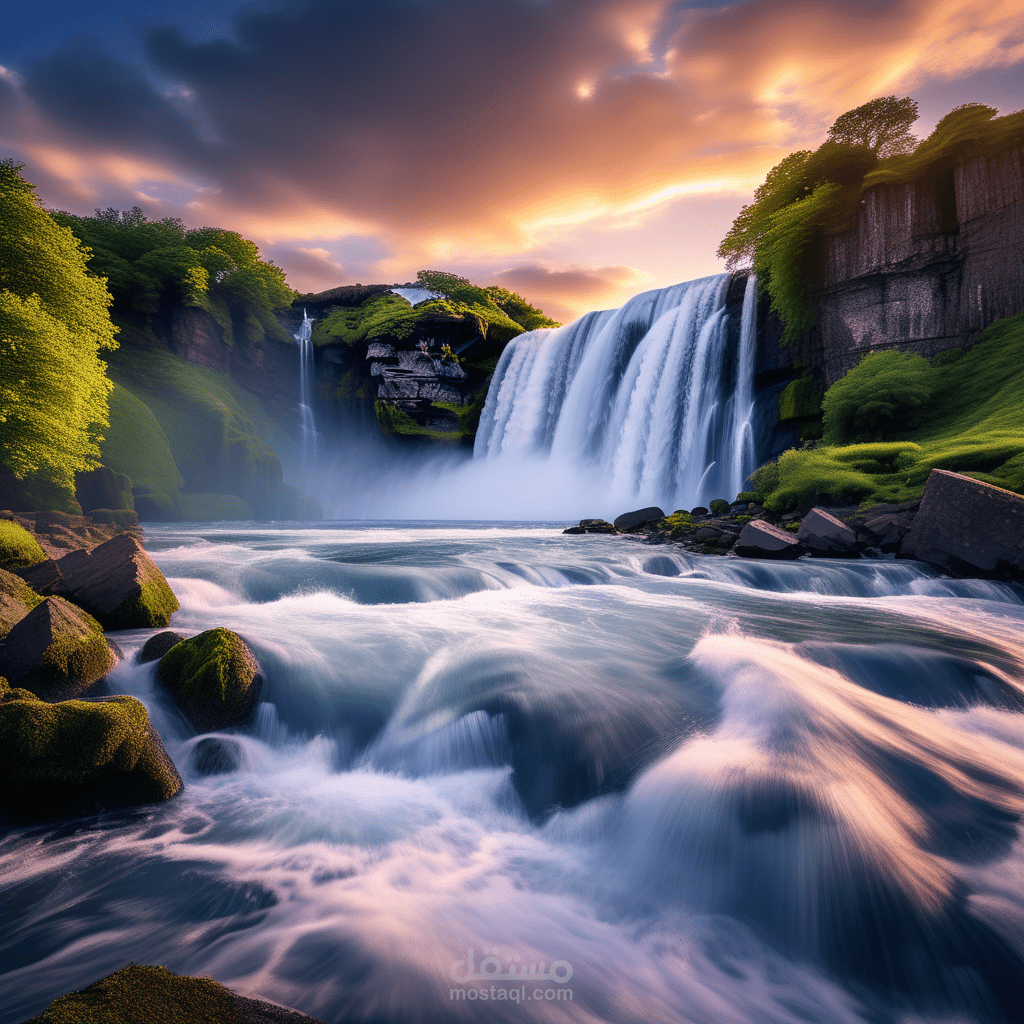 شلال في الطبيعة