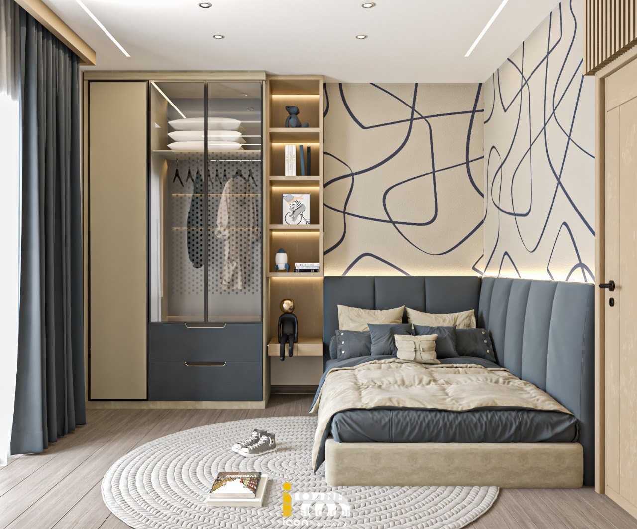 modern boy bedroom
