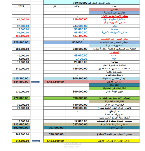 قوائم مالية لجمعية اهلية