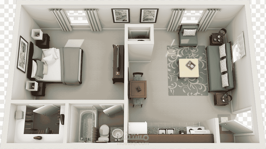 تصميمات 3Dلشقه سكنيه