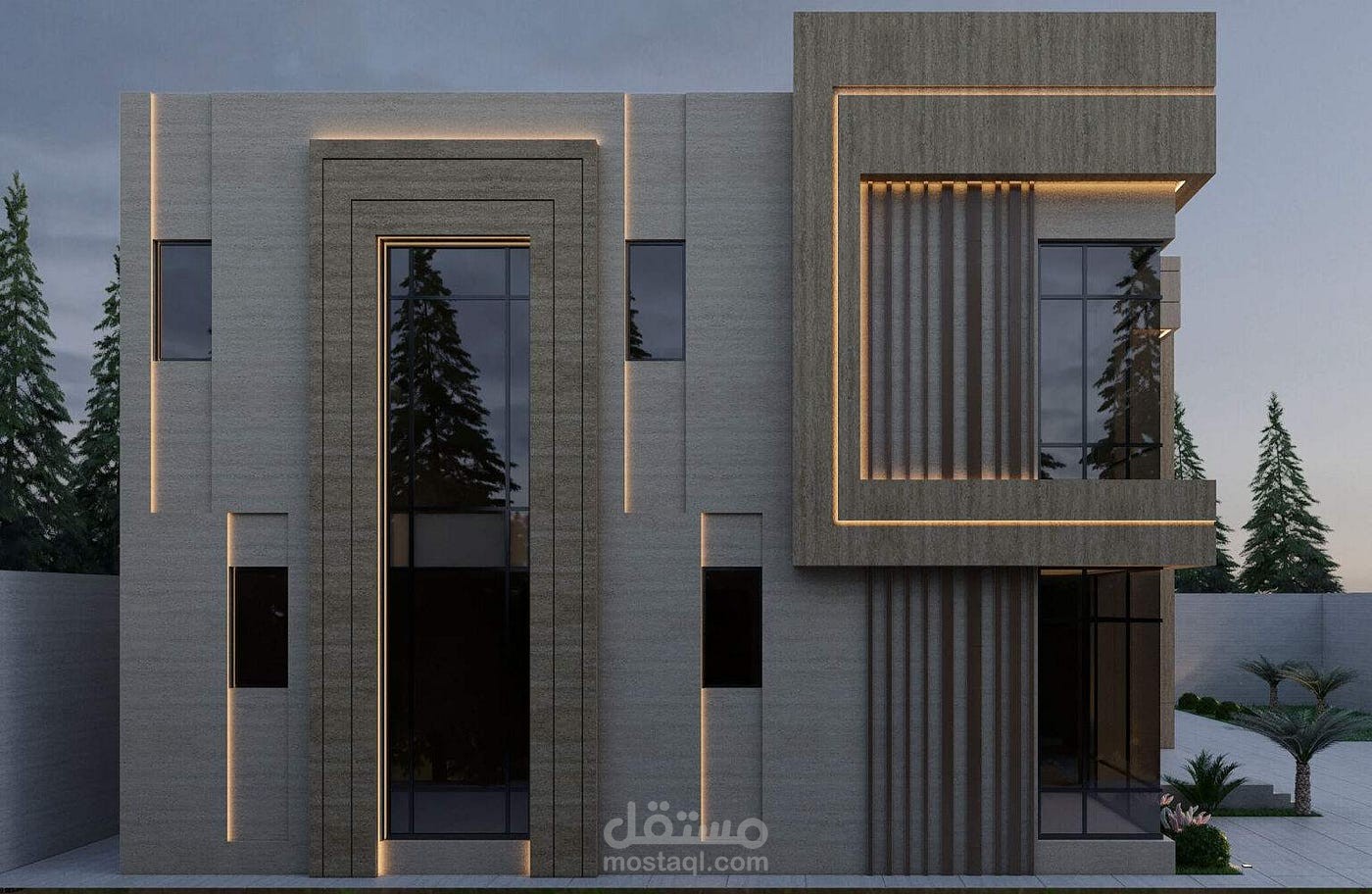 تصميم وجهات فلل مودرن