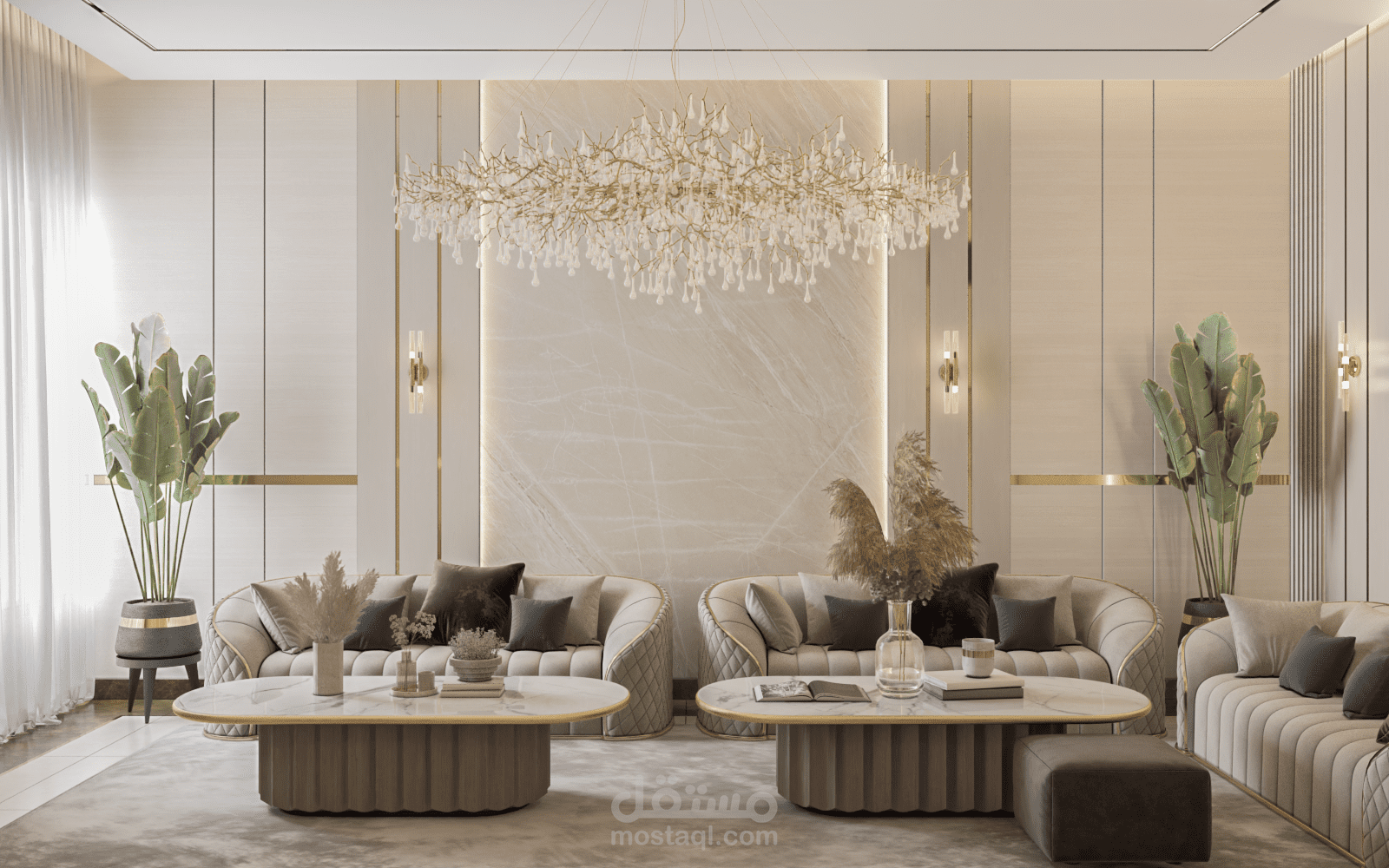 تصميم مجلس رجال بفيلا سكنية
