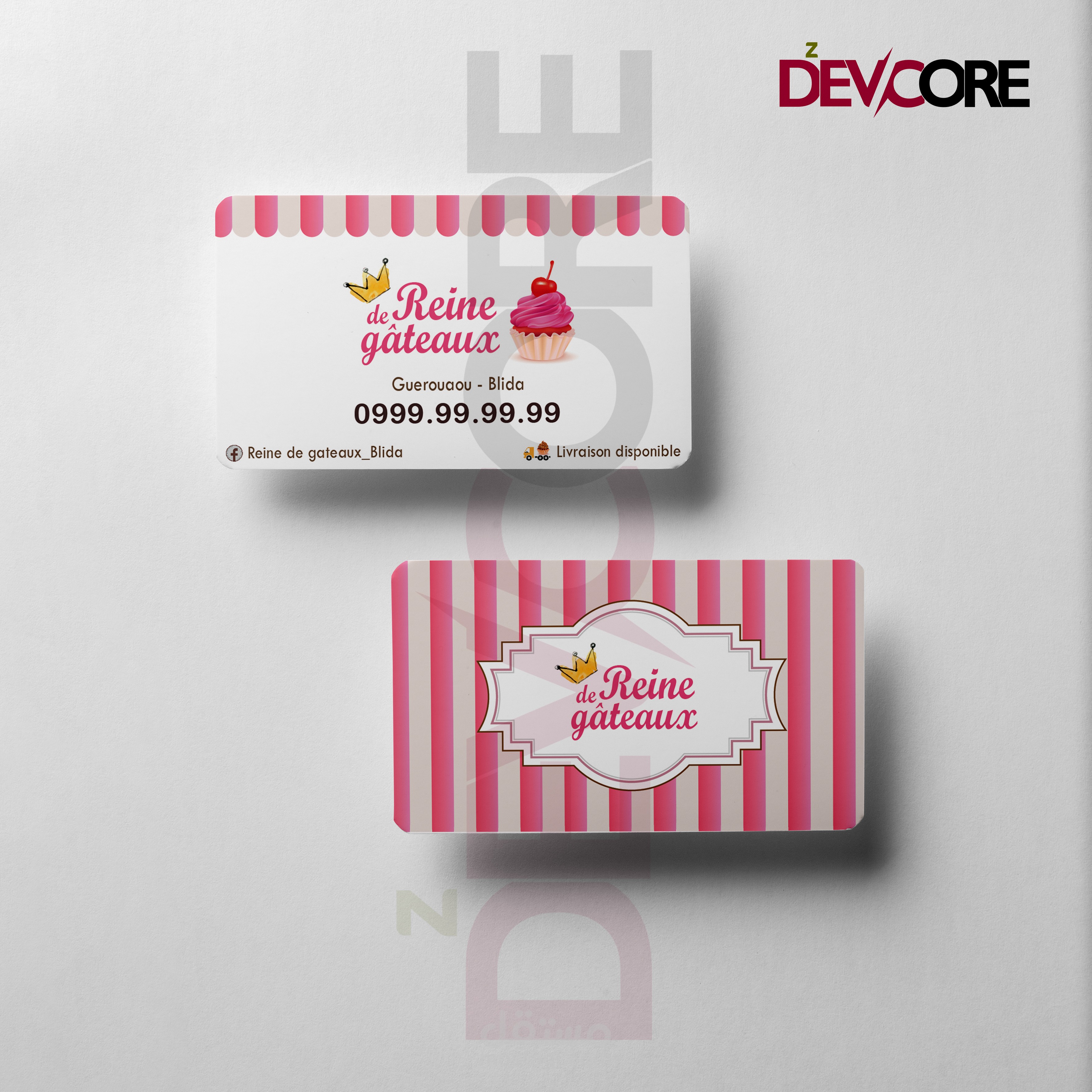 بطاقة عمل شاف حلويات Reine des gâteaux