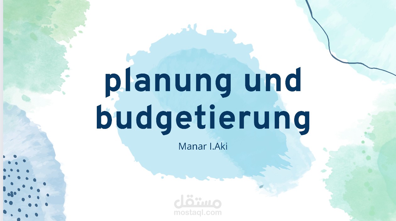 Presentation about  planing and budgeting