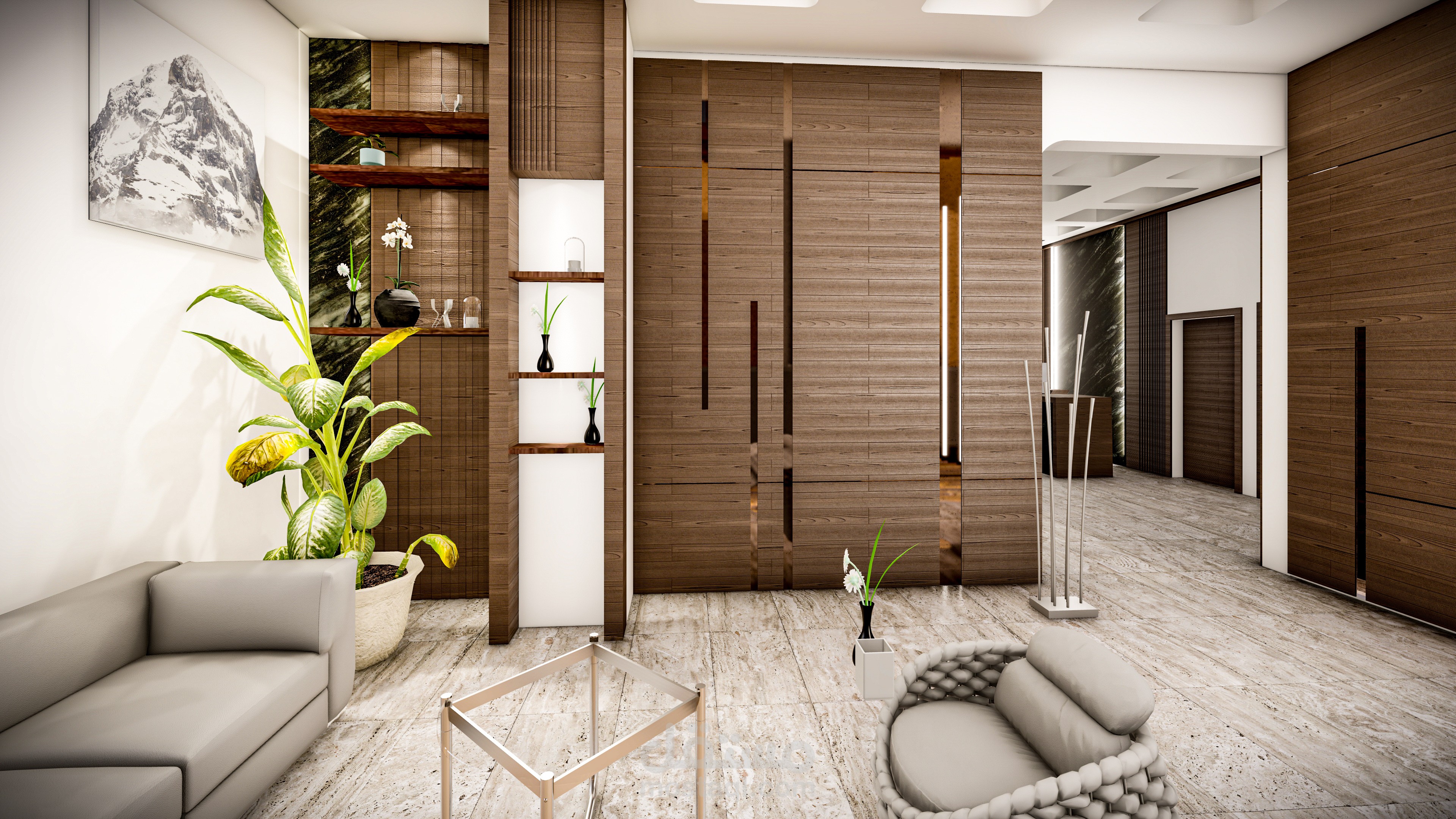 تصميم ديكور داخلي لعياده اسنان