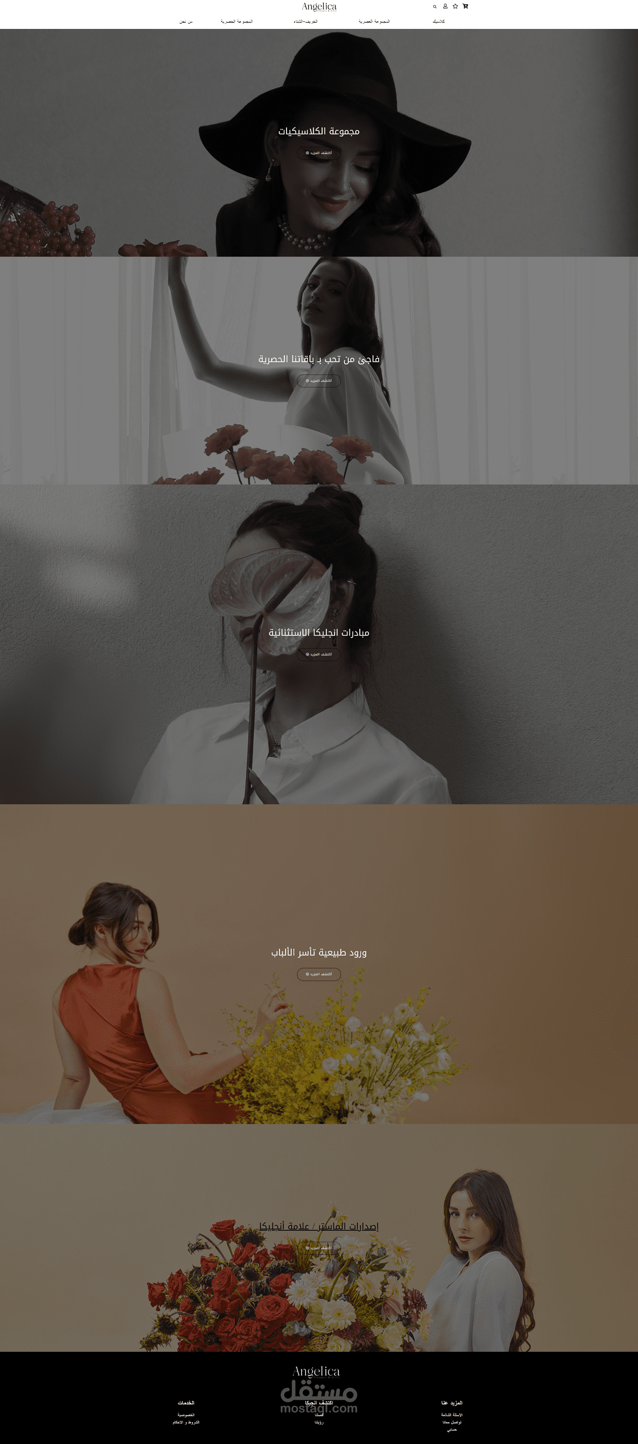 تصميم موقع انجليكا المتخصص بالورد على ووردبريس Wordpress