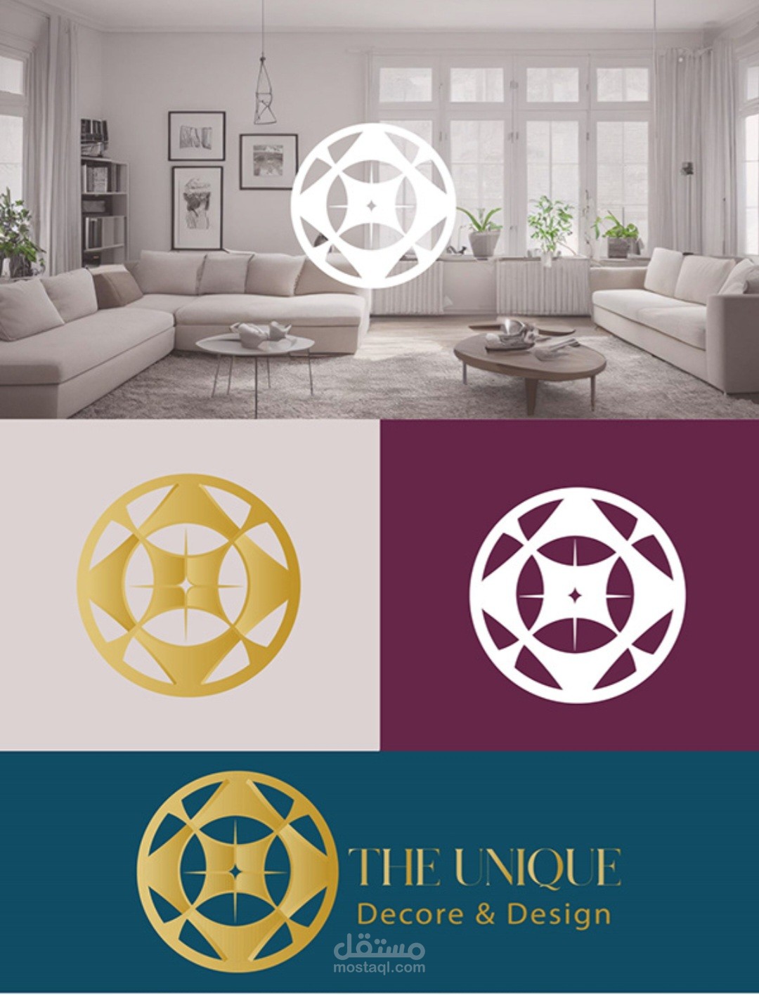لوجو براند للديكور the unique