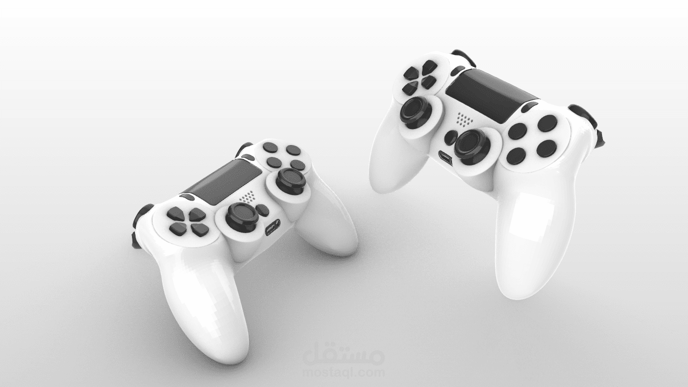 اعاده تصميم نموذج جهاز تحكم  PS4 علي راينو
