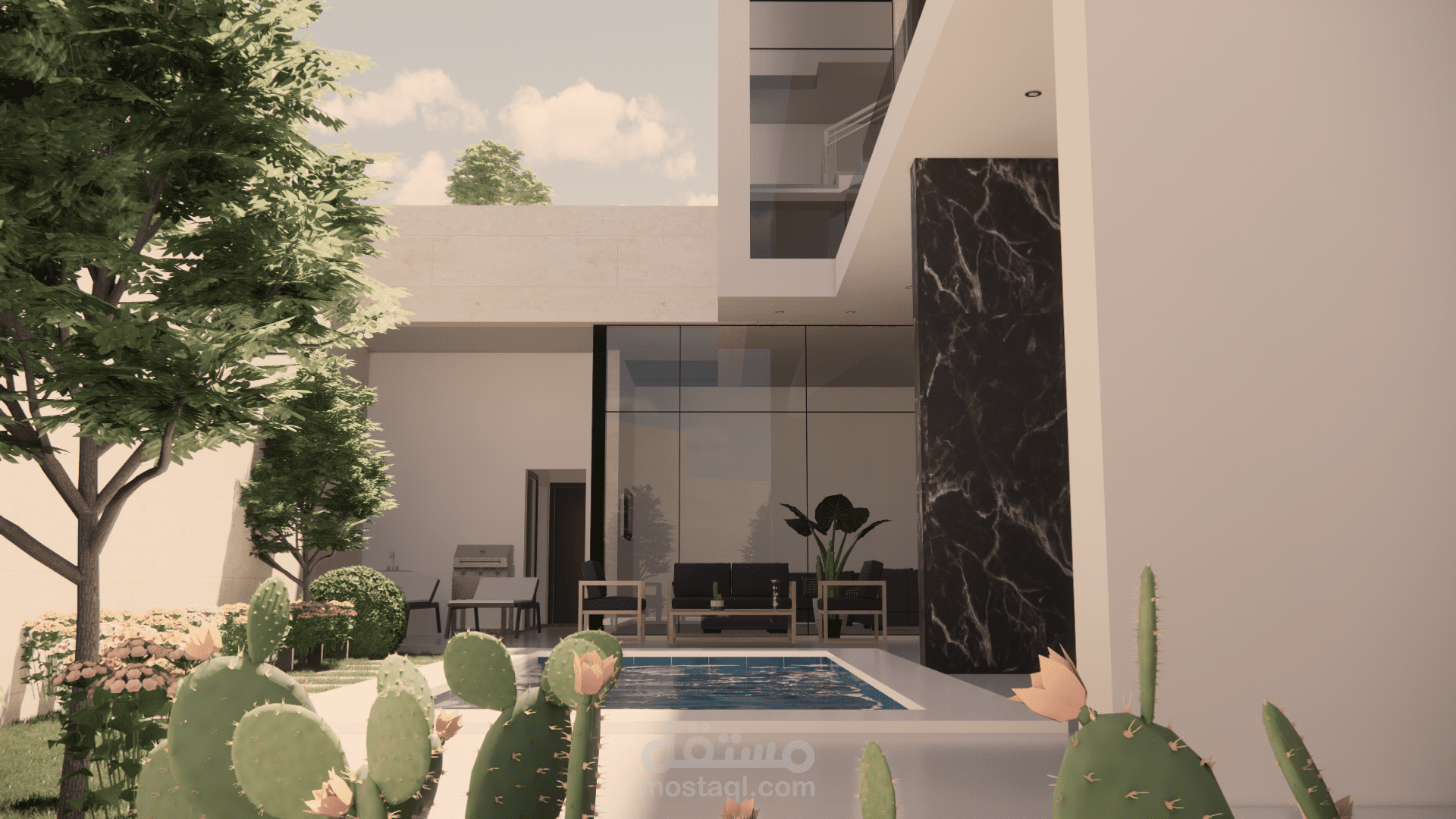 فيلا الحاج- تصميم Plans & 3D