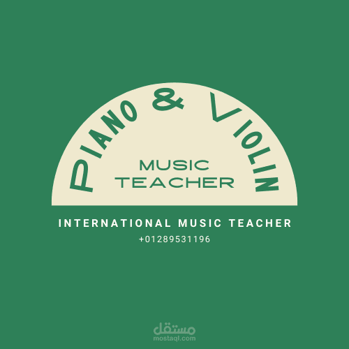 logo and logo poster for music teacher
