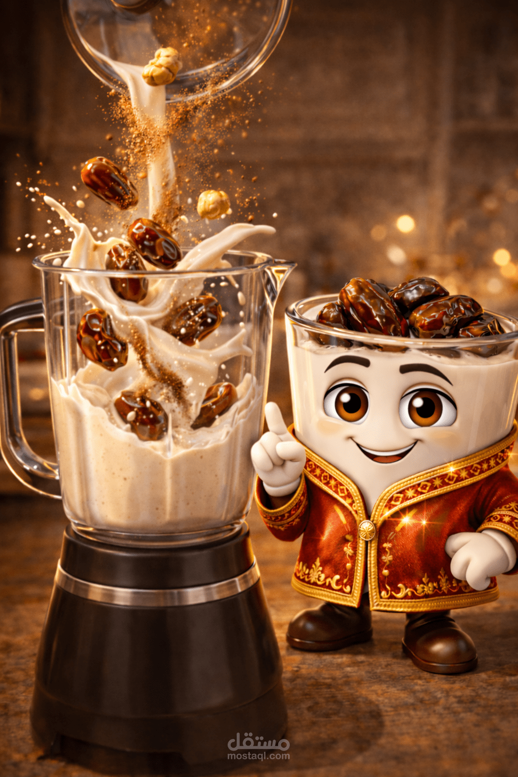 "أنا بقى التمر باللبن.. الراعي الرسمي للباور والطاقة على سفرة رمضان.. بس ركز في طريقتي عشان تدعيلي!"