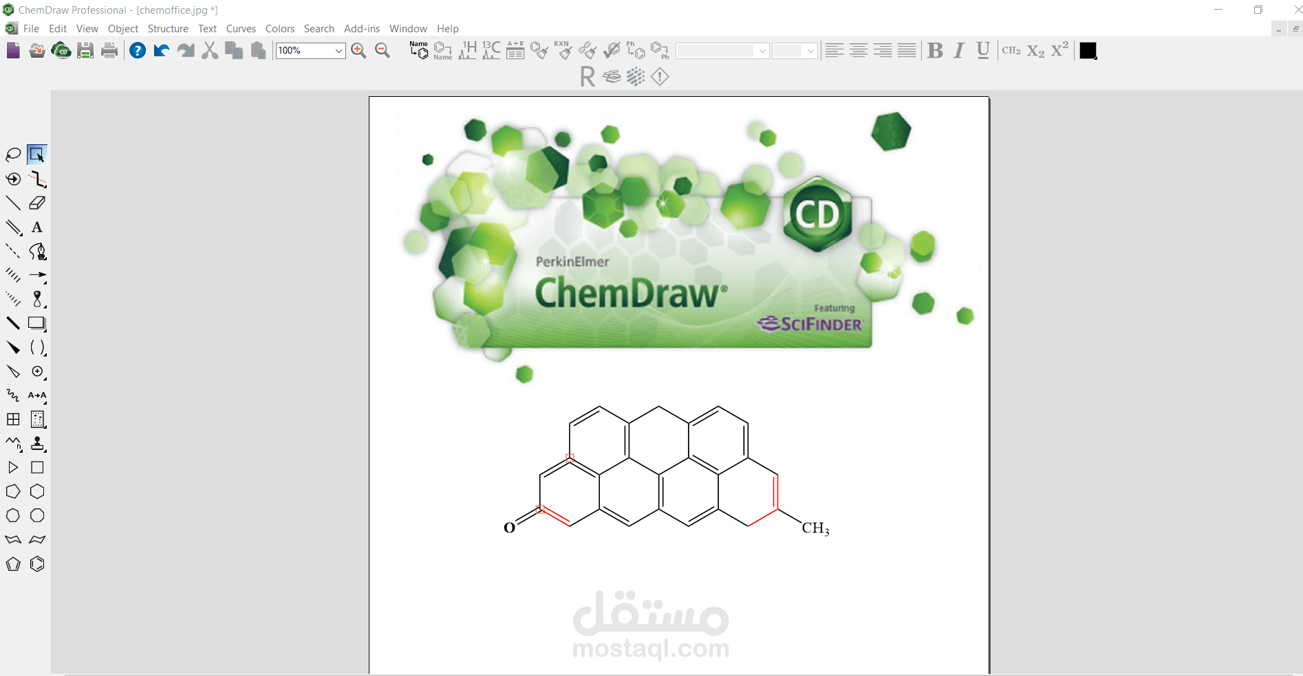 كتابة معادلات كيميائية باستخدام برنامج Chem Draw