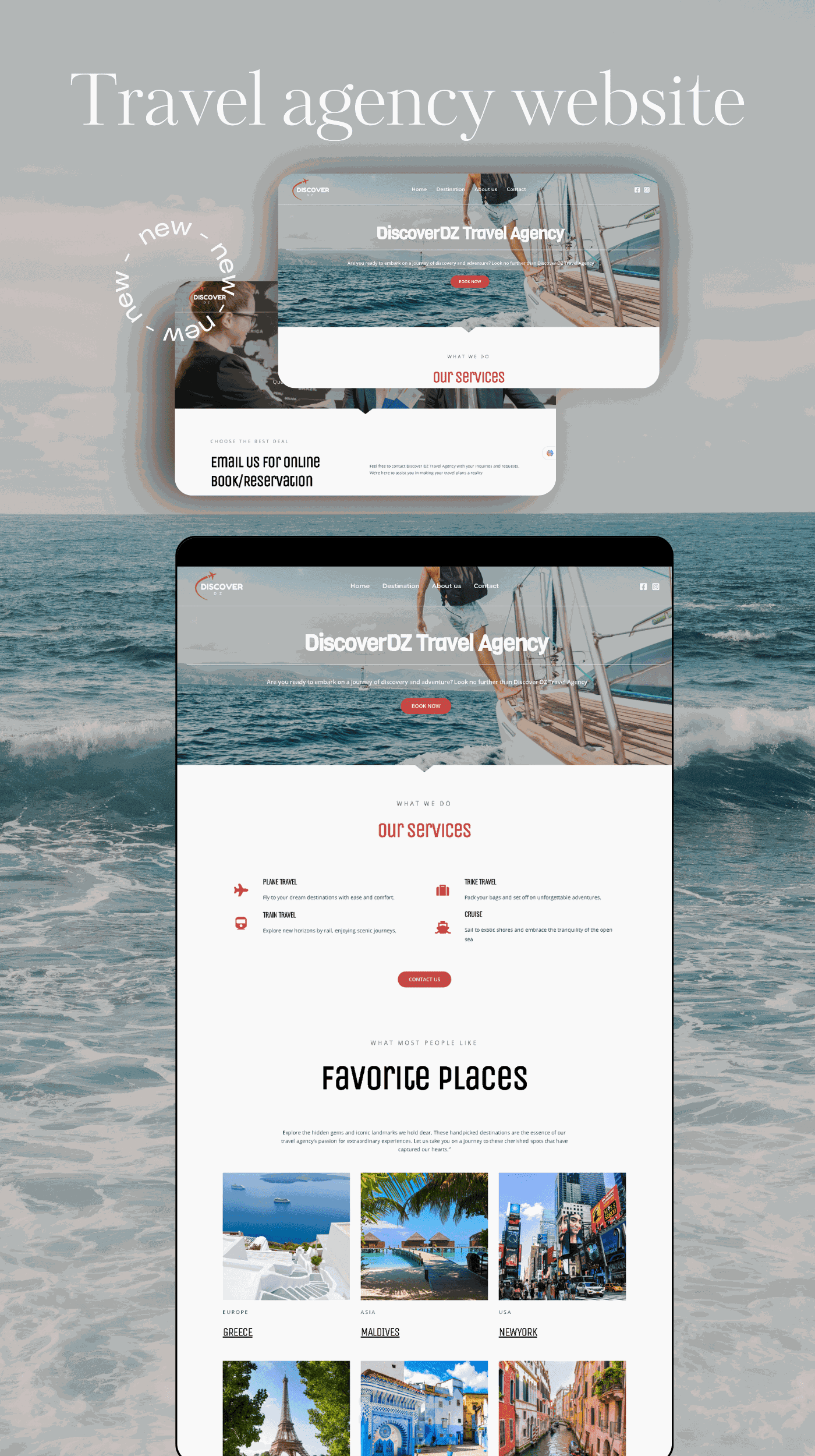موقع الكتروني لشركة سياحية travel agency website