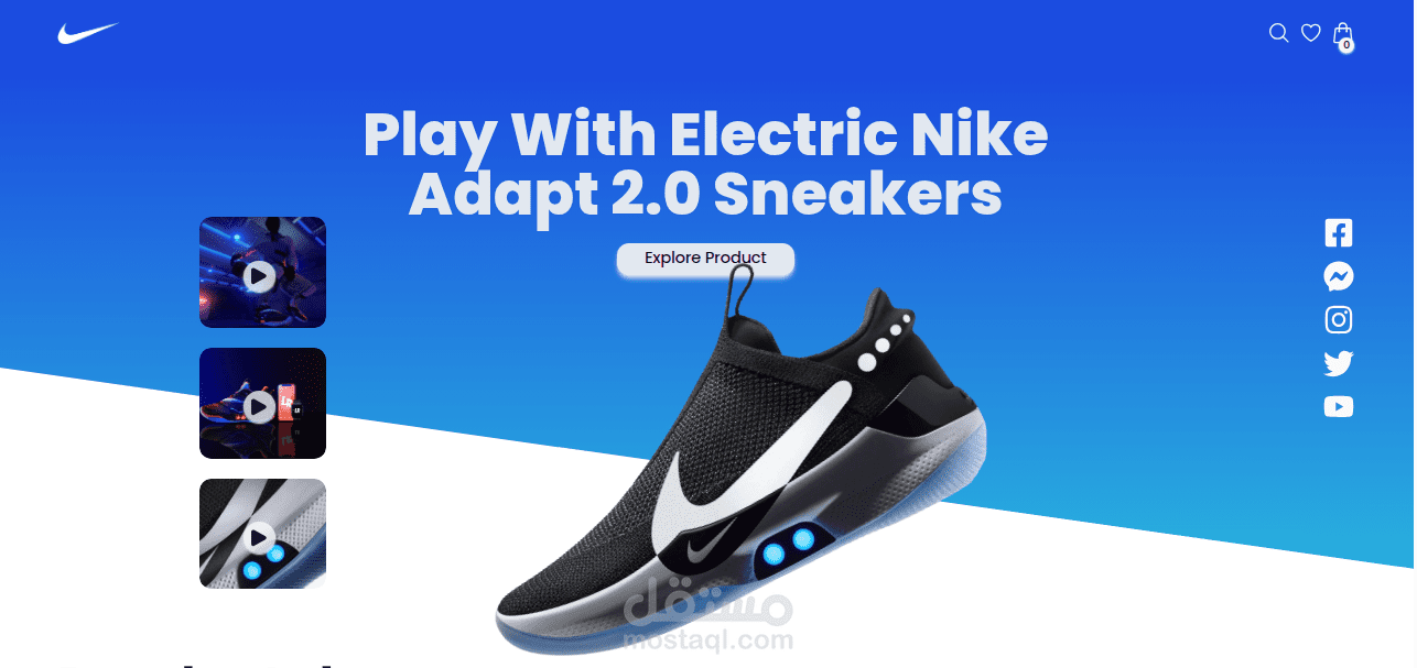 NikeStore Pro – موقع متجر إلكتروني عصري ومتجاوب