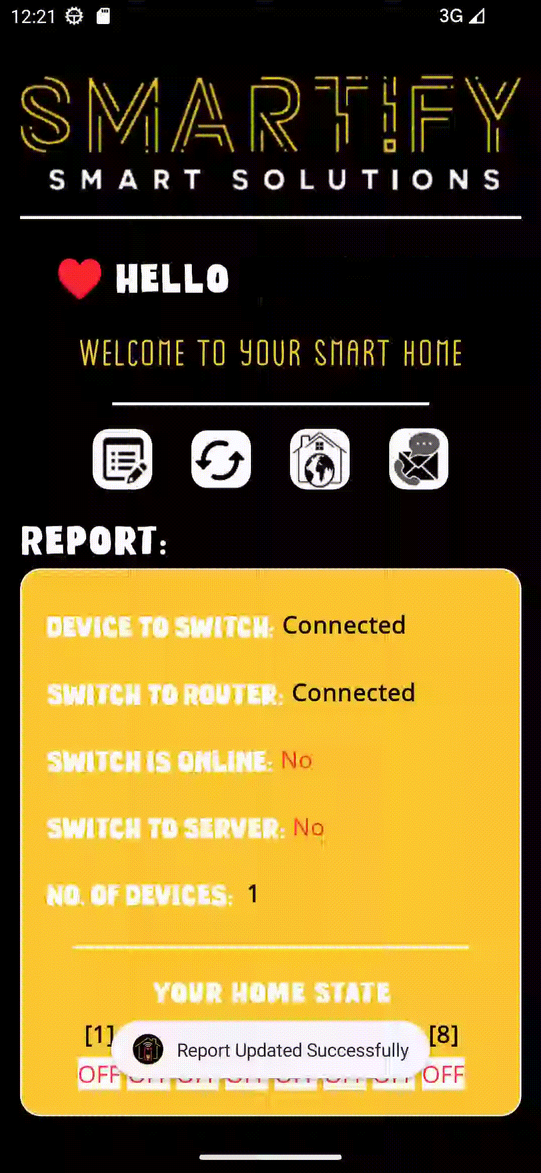 Mobile Application For The Smart Switch (Android - IOS)