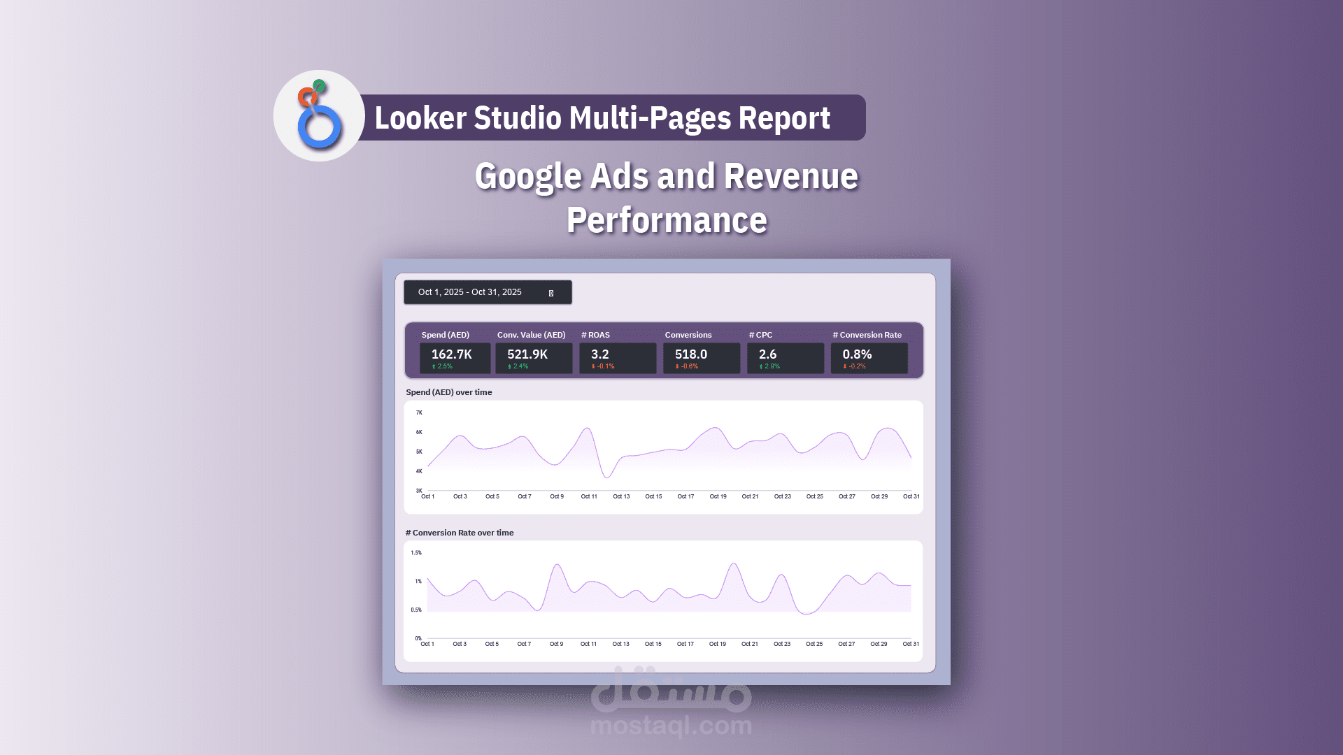 اوقف هدر ميزانية الإعلانات | Looker Studio Report
