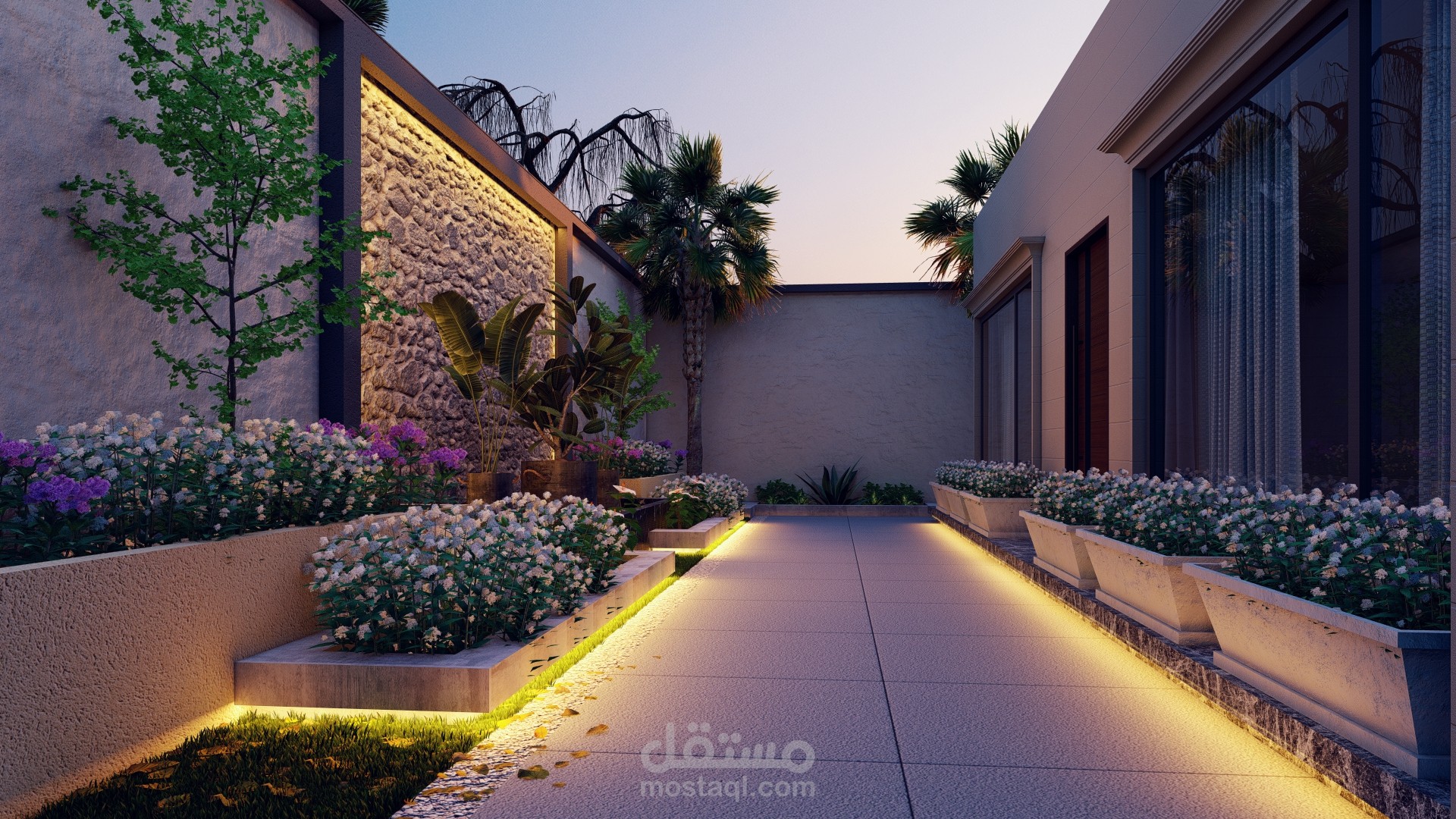 تصميم مدخل فيلا بما يناسب العميل واحتياجاته ( تم التصميم هذا العمل بمدينه الطائف )