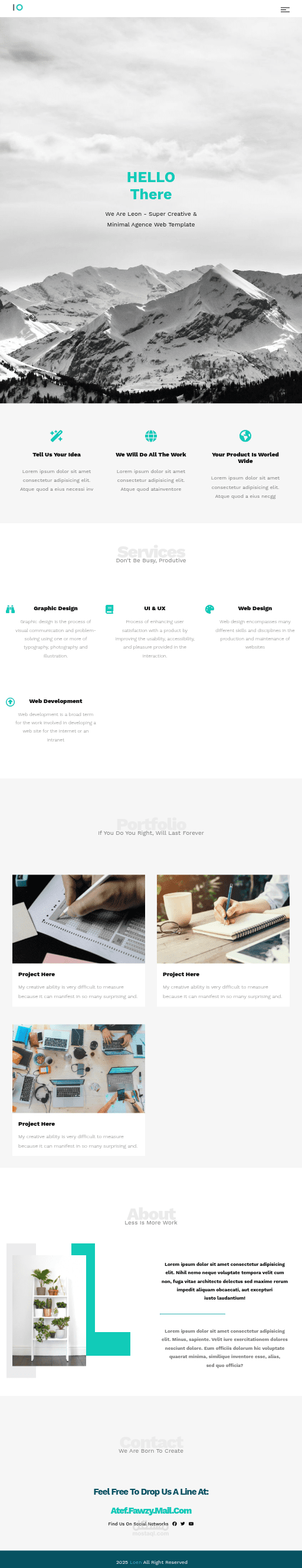 تصميم وتطوير موقع إلكتروني تعريفي بسيط باستخدام HTML5 و CSS3