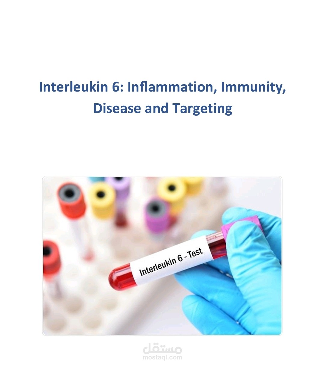 Interleukin 6: Inflammation, Immunity, Disease and targeting