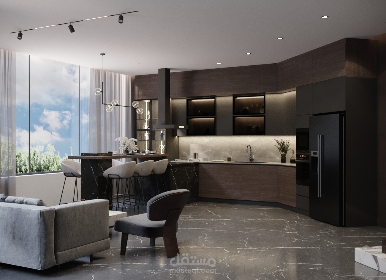 Reception and kitchen modern