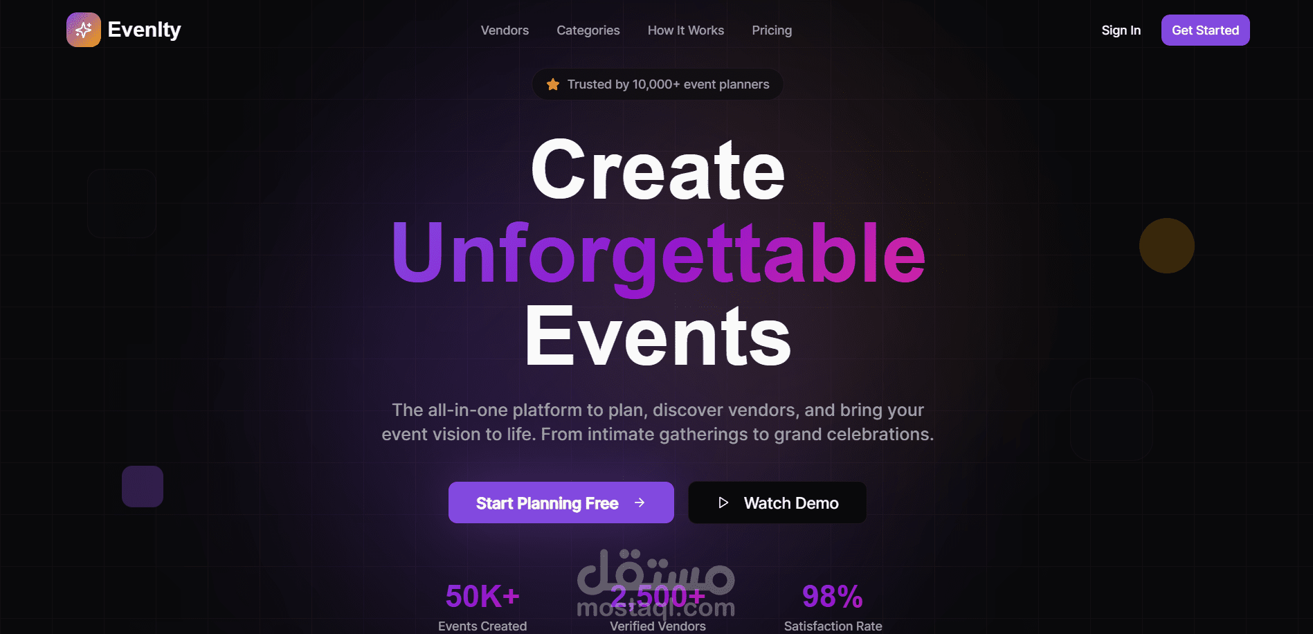 Evenlty – منصة ذكية لإدارة وتنظيم الفعاليات