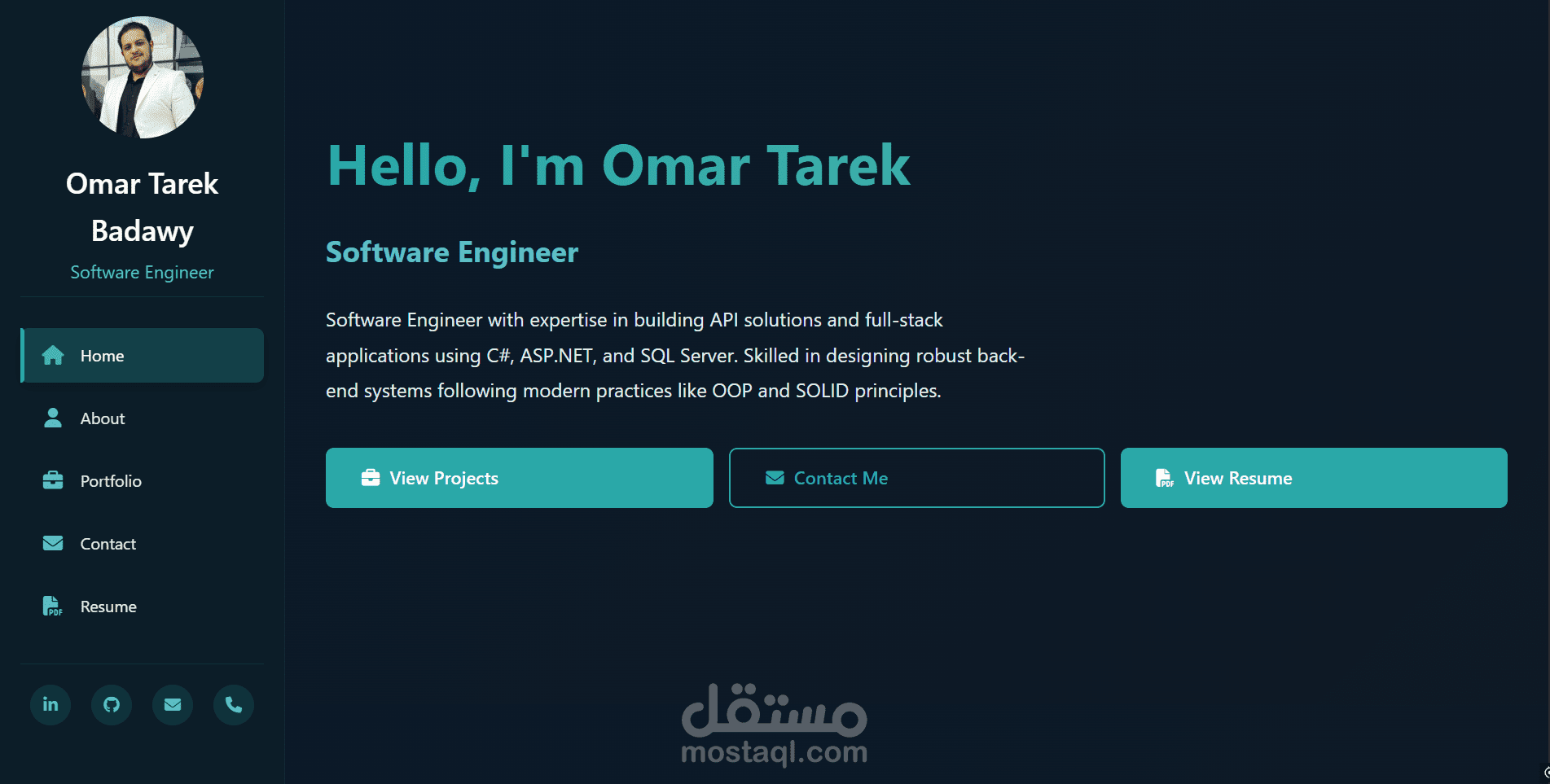 موقعي الشخصي – Omar Tarek