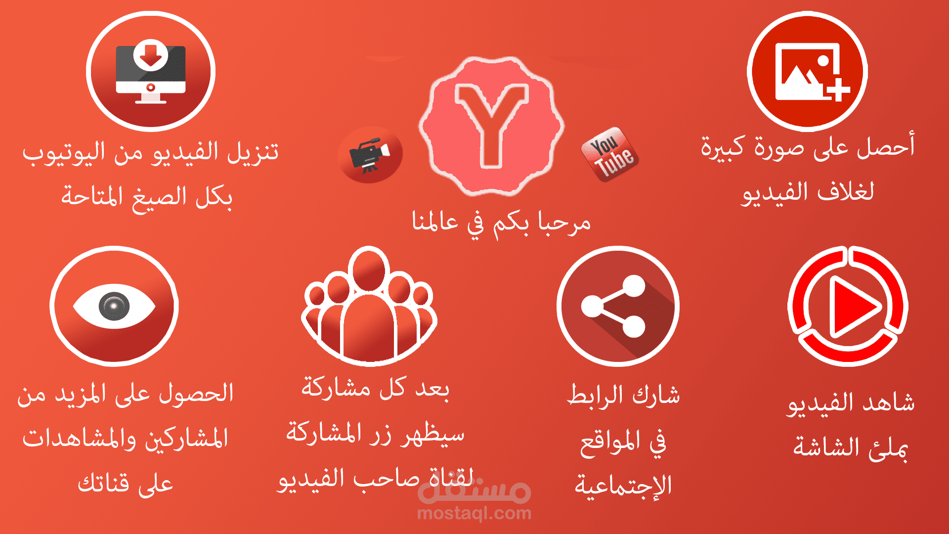 سكريبت API لجلب بيانات قناة من يوتيوب مع إظهار غلاف الفيديو وتحميل الفيديو بكل الصيغ