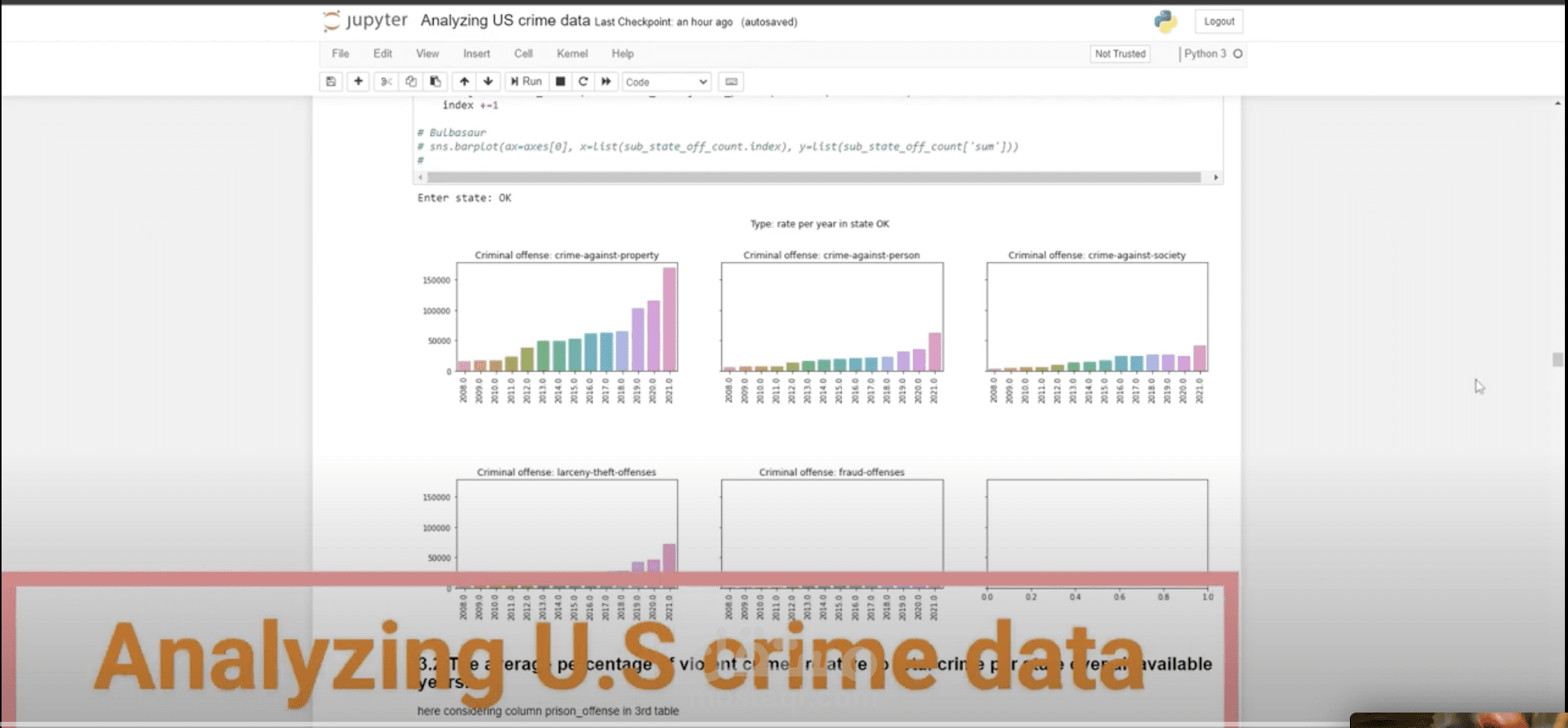 Analyzing US crime data