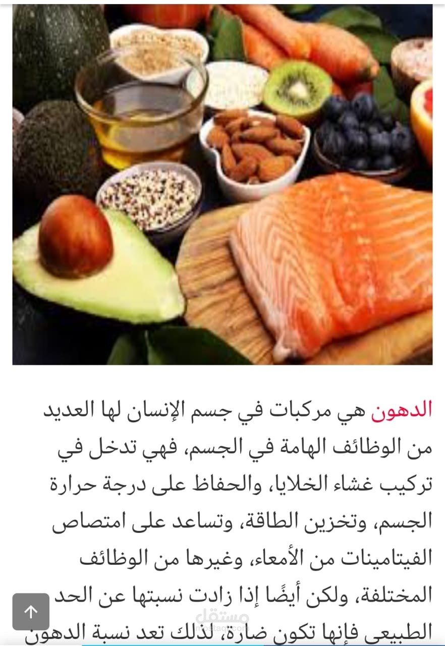 مقال عن الدهون