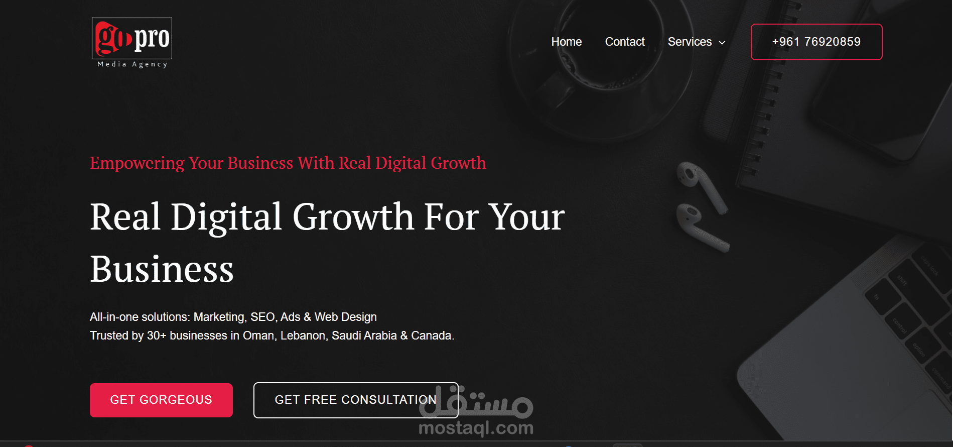 مشاريع وررد بريس gopro ,click&pick ,skaffprinting