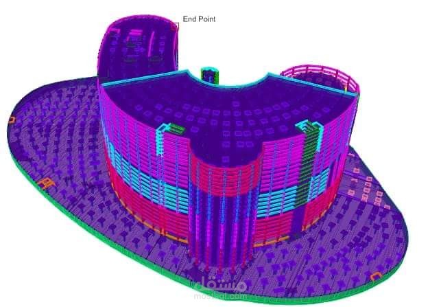 تصميم مول تجاري باستخدام برامج التحليل الانشائي