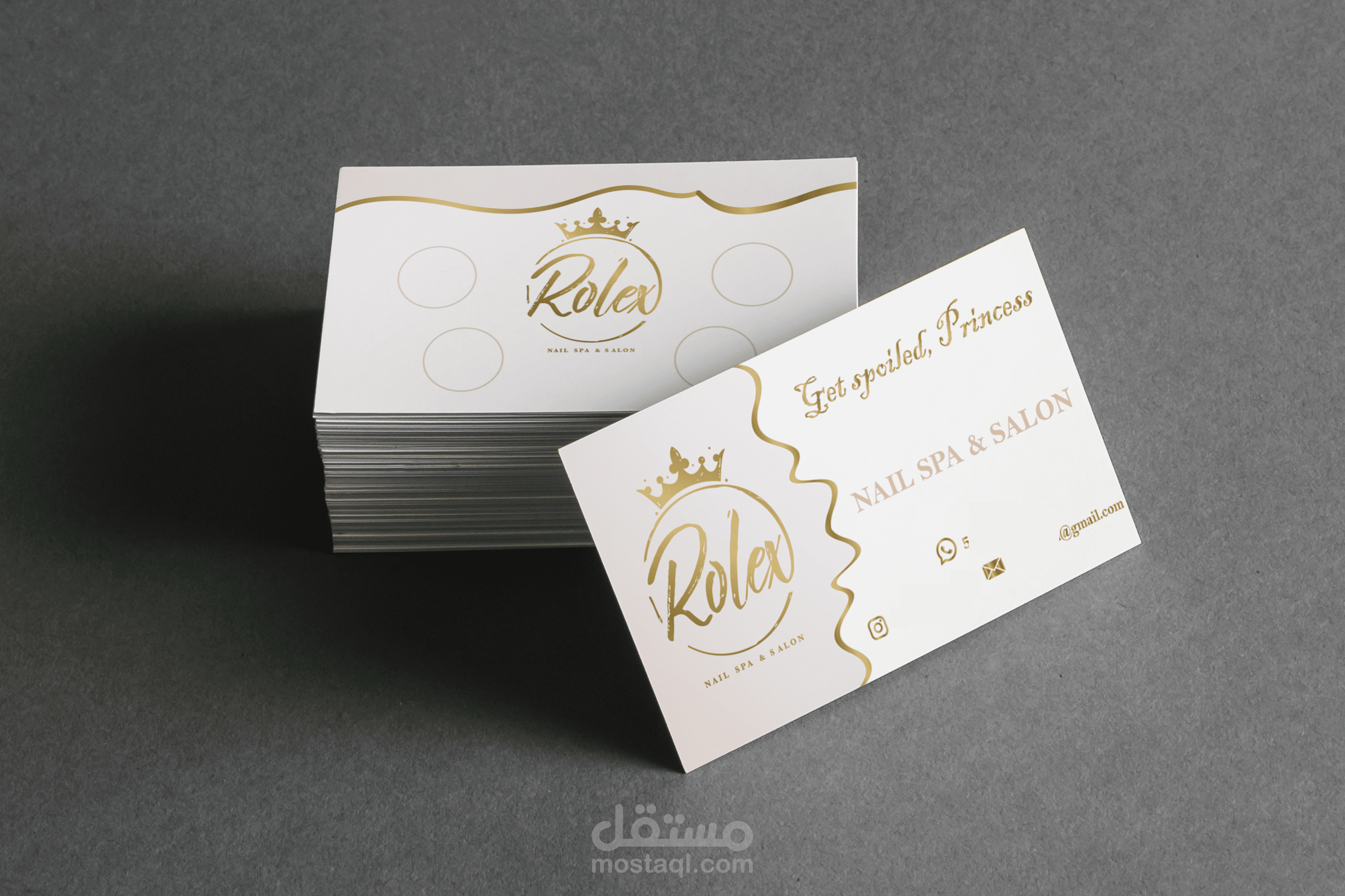 كارت عمل لصالون التجميل (Rolex)