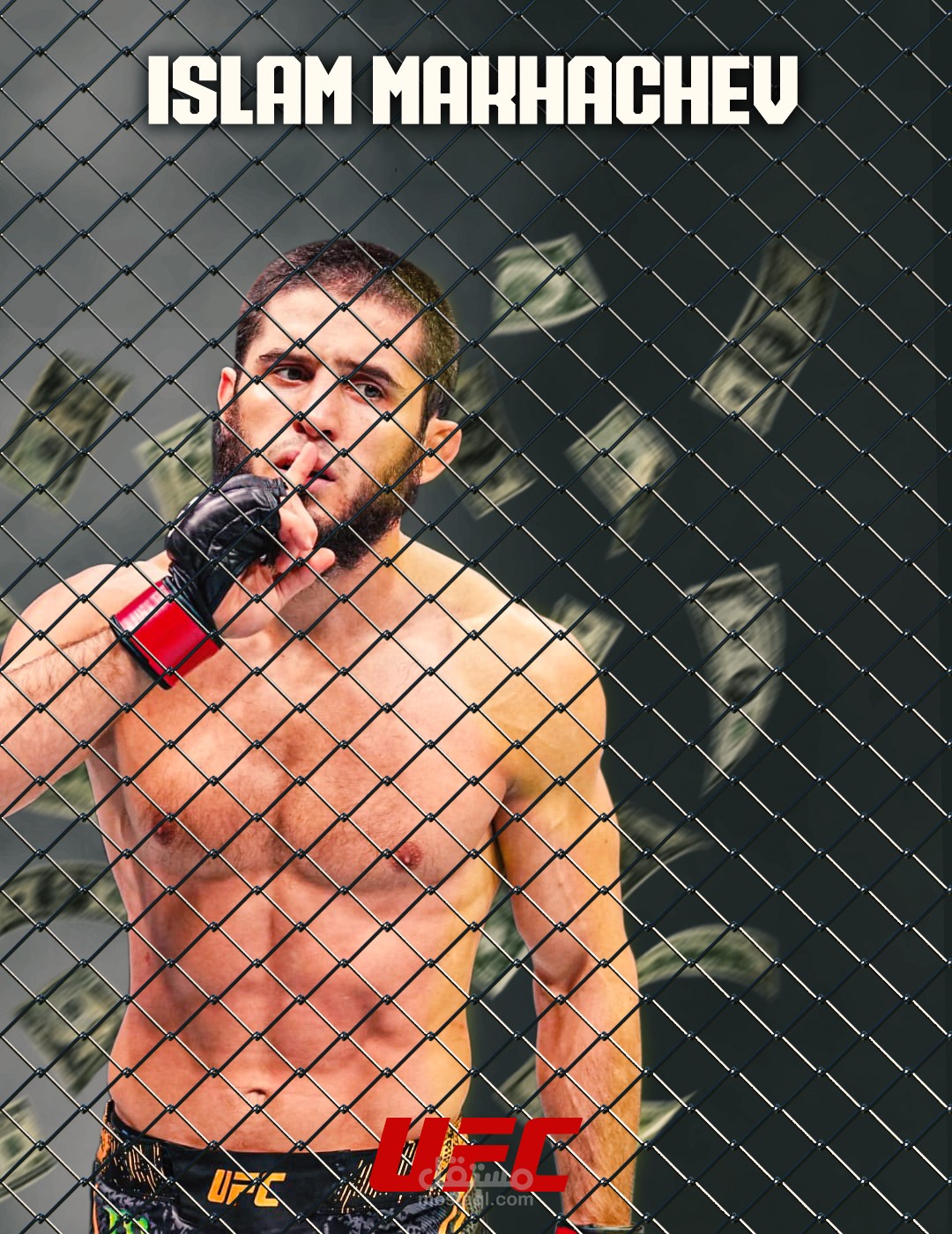 بوستر للمقاتل الروسي ISLAM MAKHACHEV